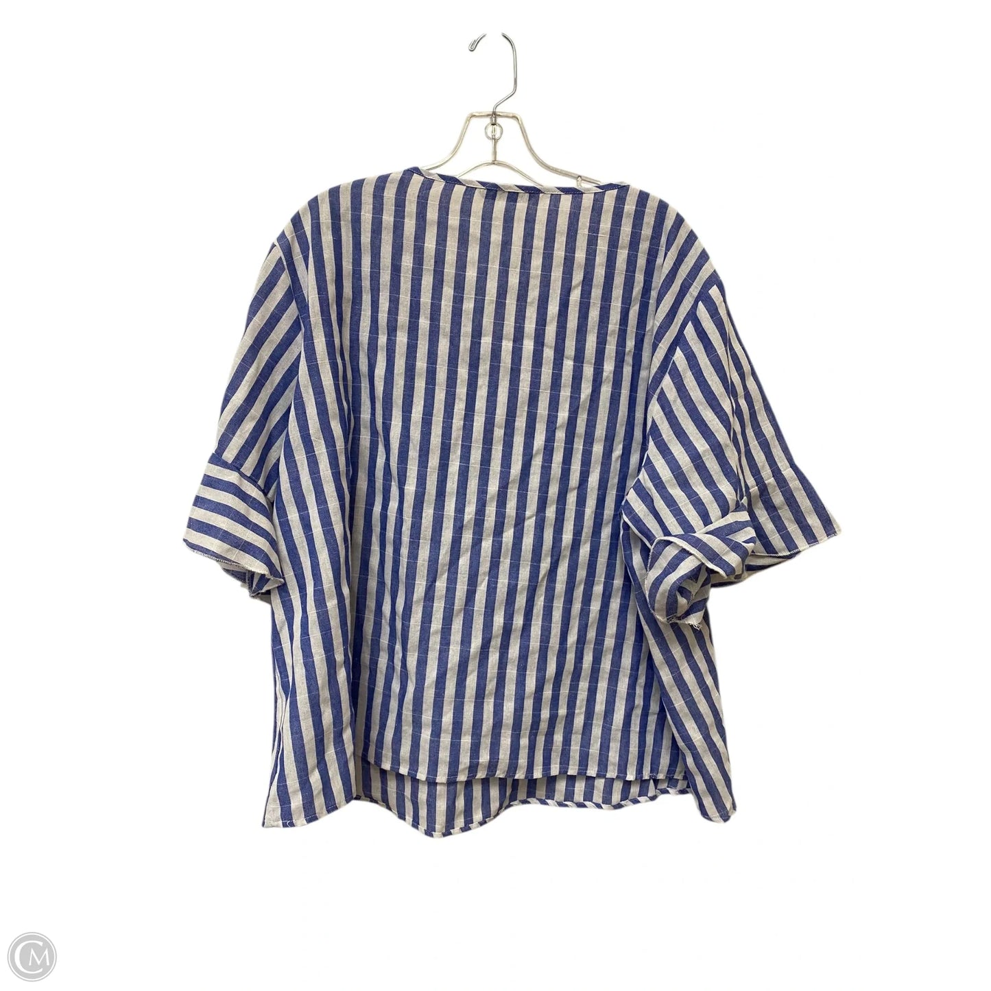 Top Short Sleeve By Shein In Striped Pattern, Size: 4x