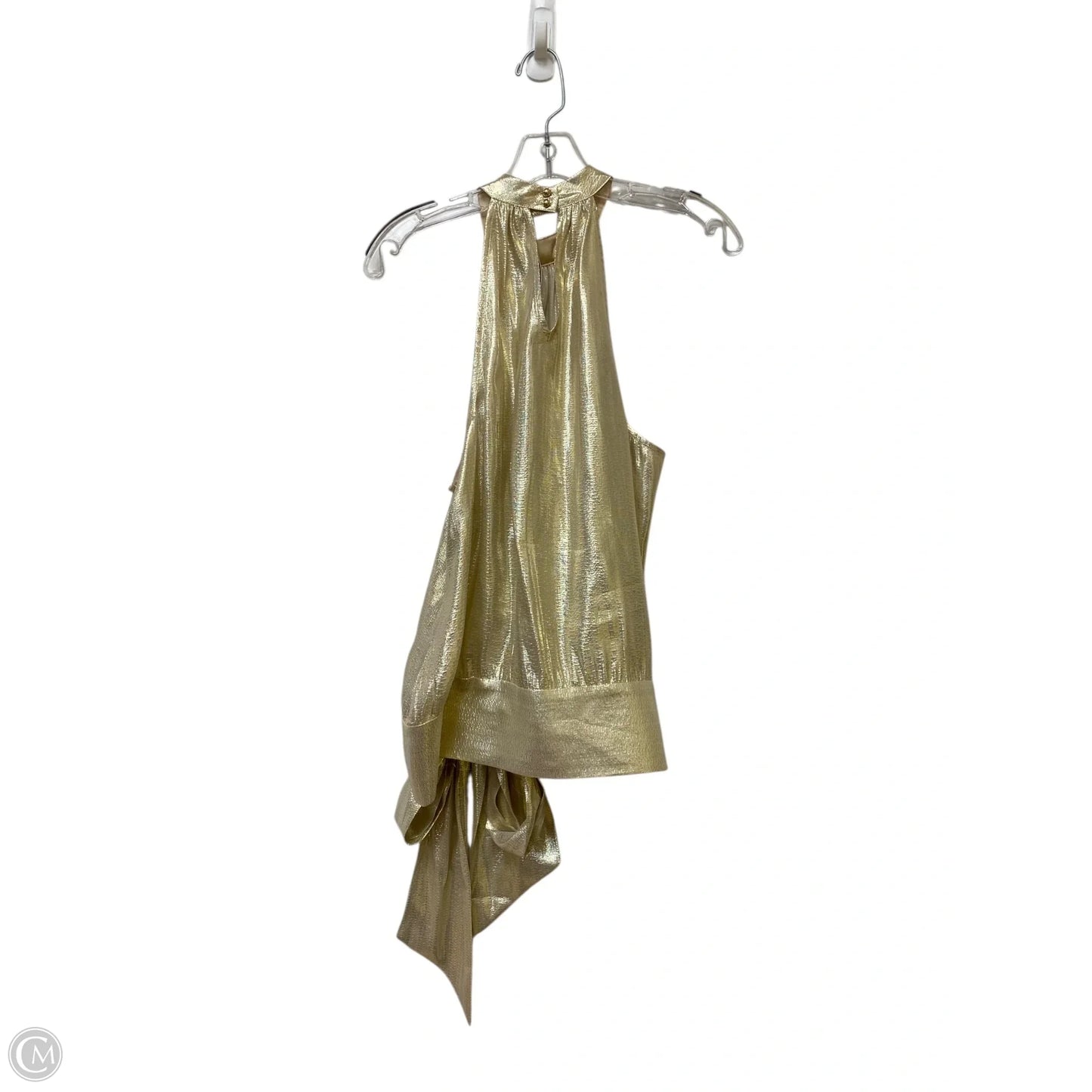 Top Sleeveless By Trina Turk In Gold, Size: L