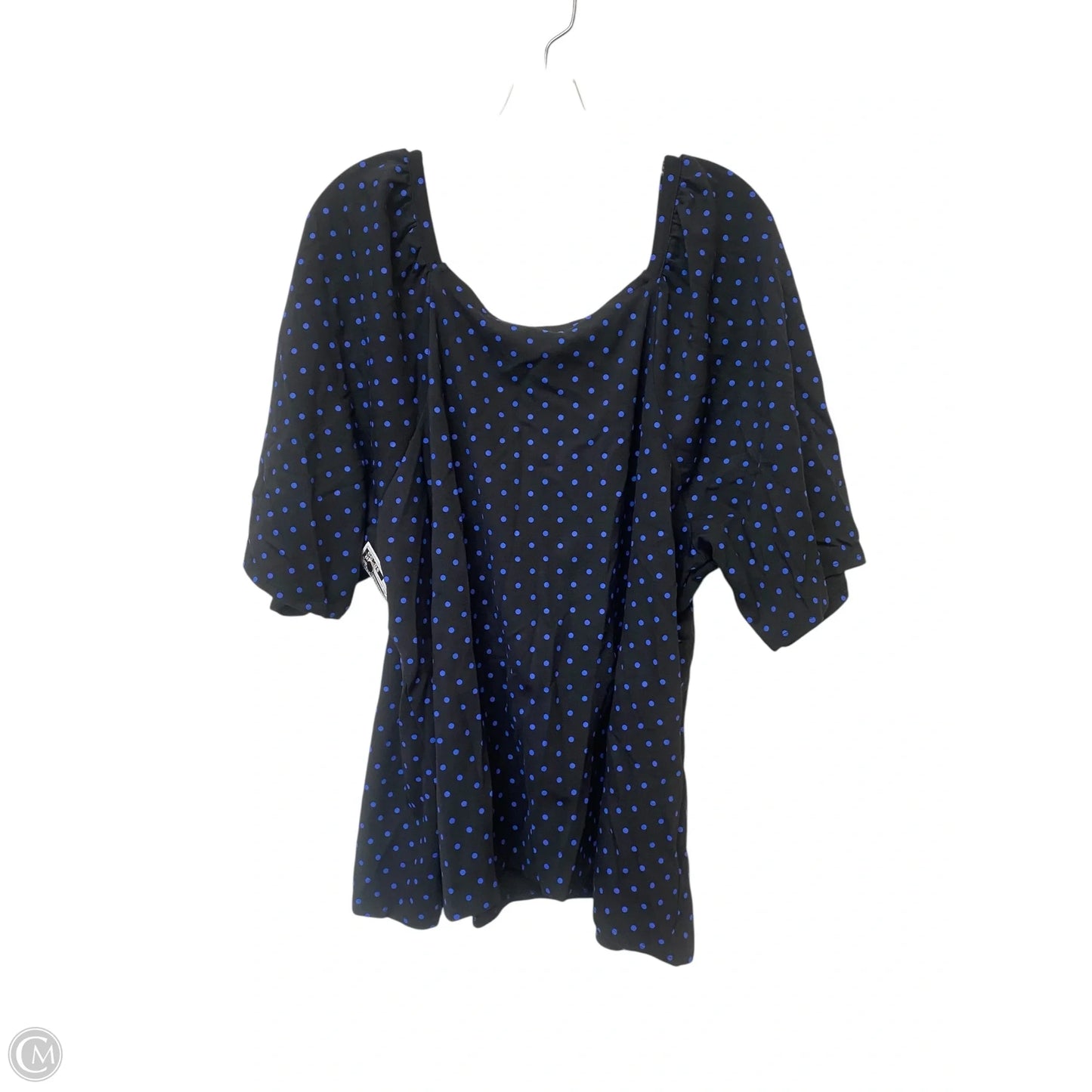 Top Short Sleeve By Cato In Polkadot Pattern, Size: 22