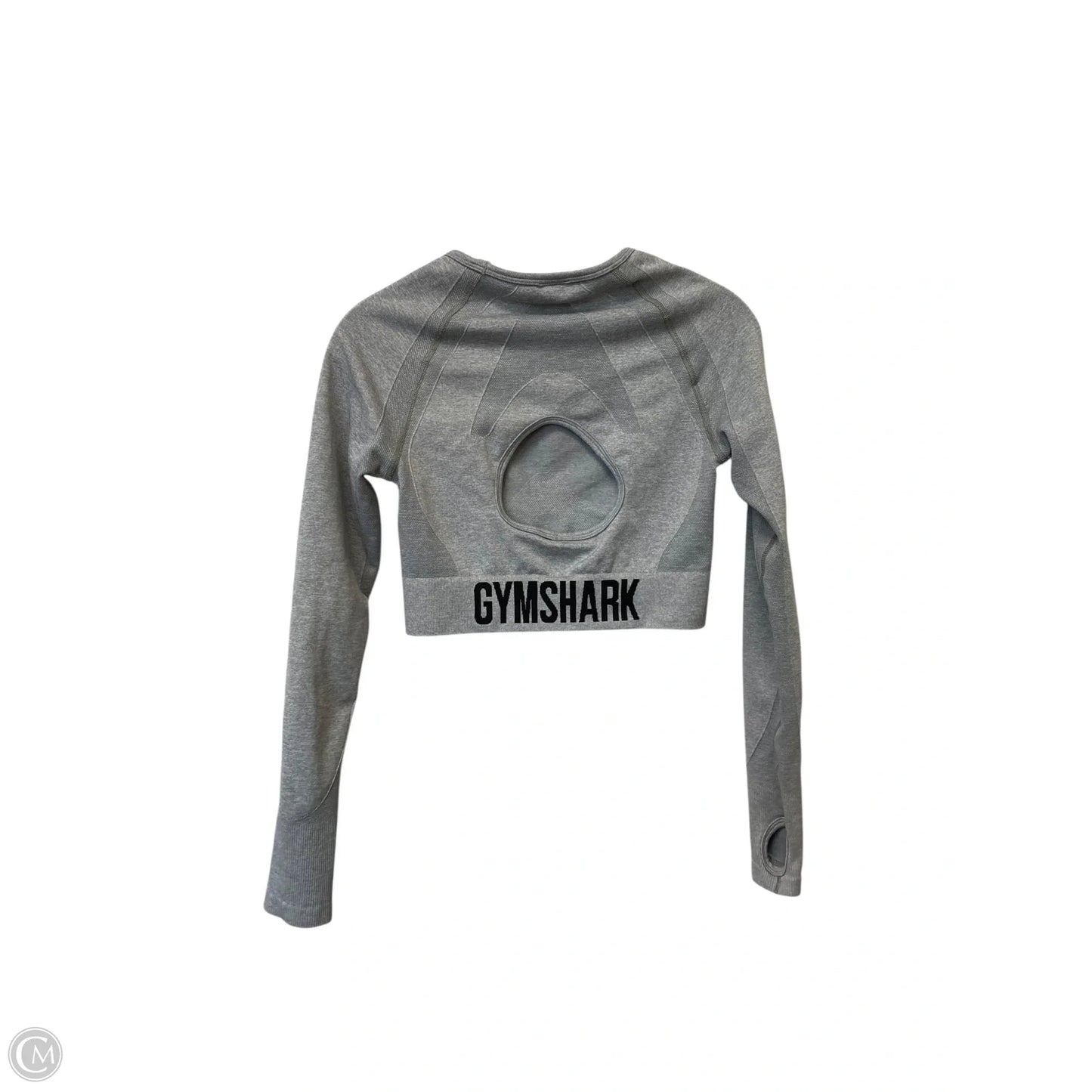 Athletic Top Long Sleeve Crewneck By Gym Shark In Grey, Size: L