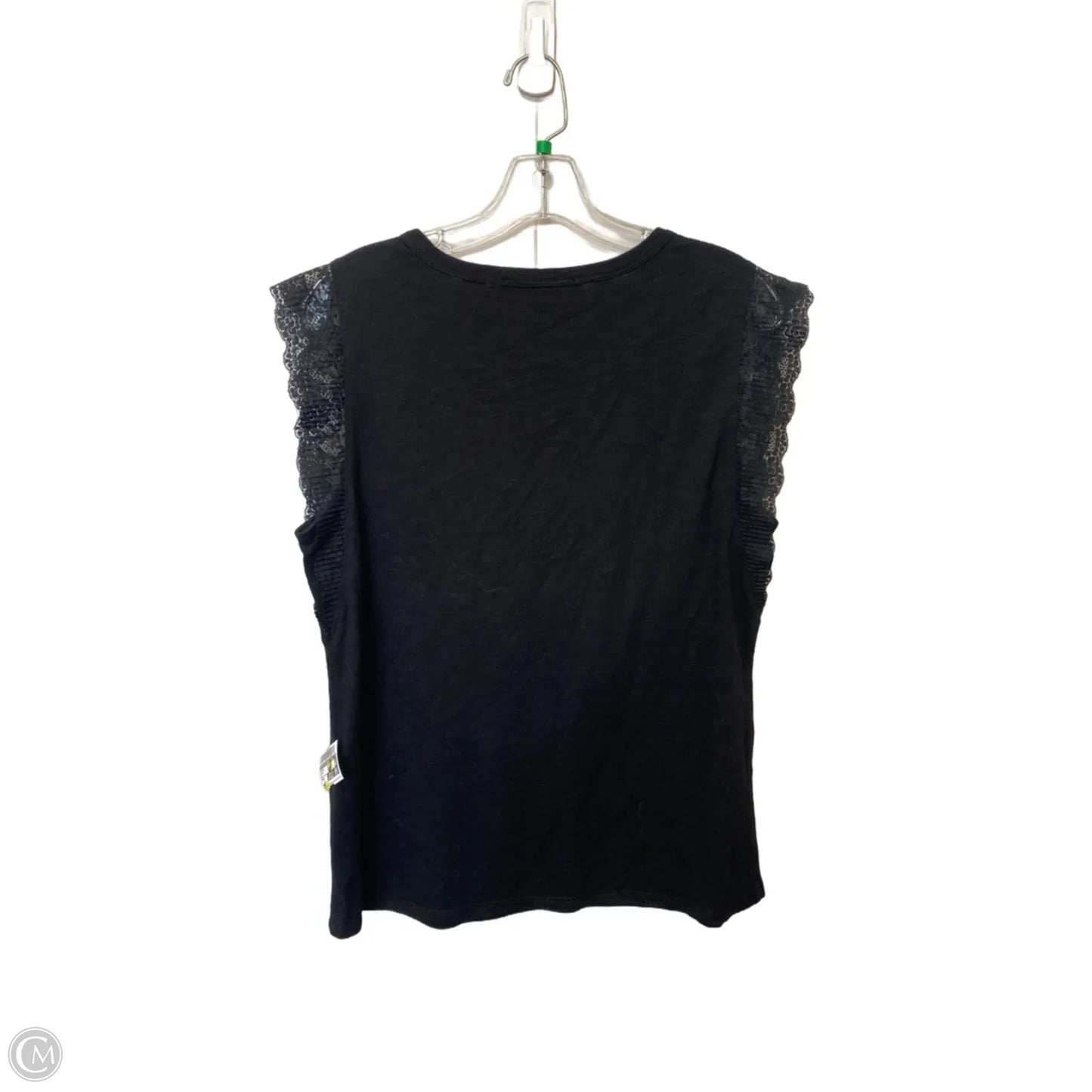 Top Short Sleeve By White House Black Market In Black, Size: M