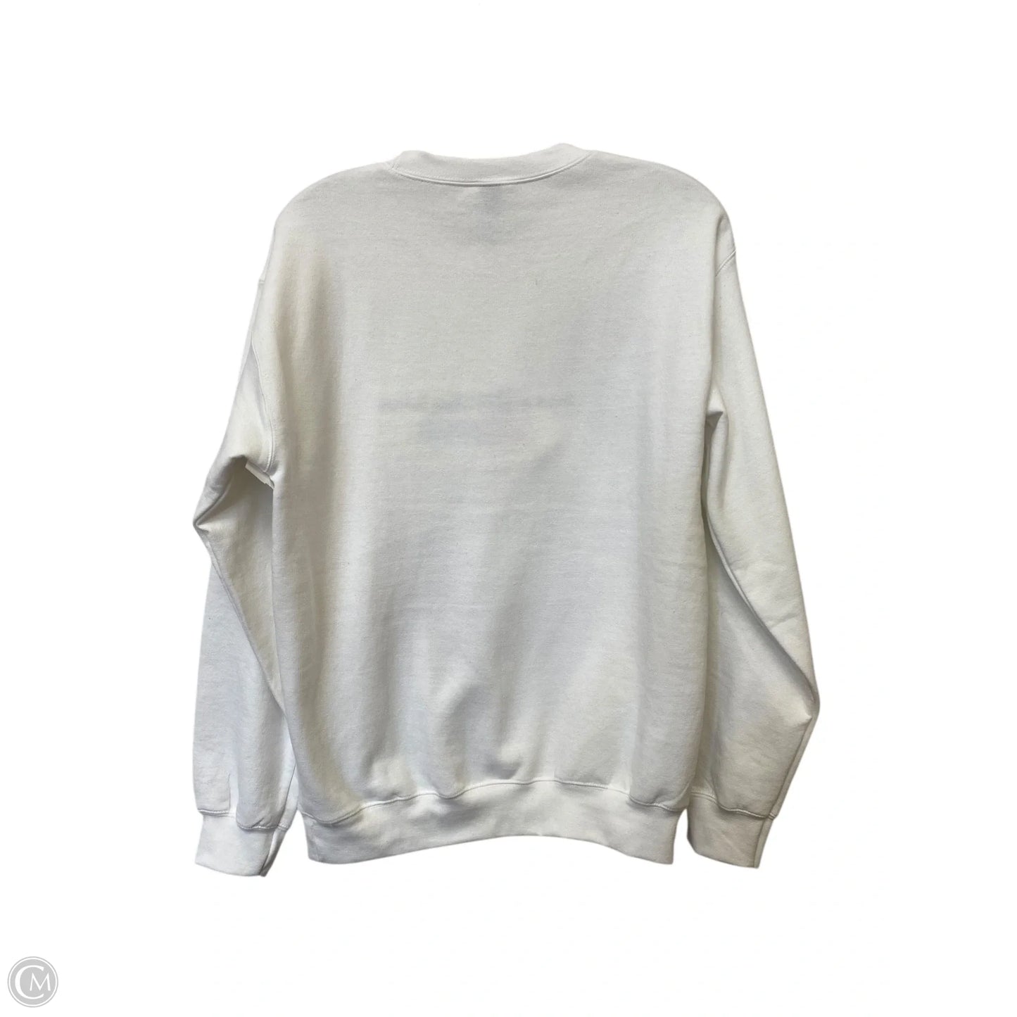 Sweatshirt Crewneck By Gildan In White, Size: S