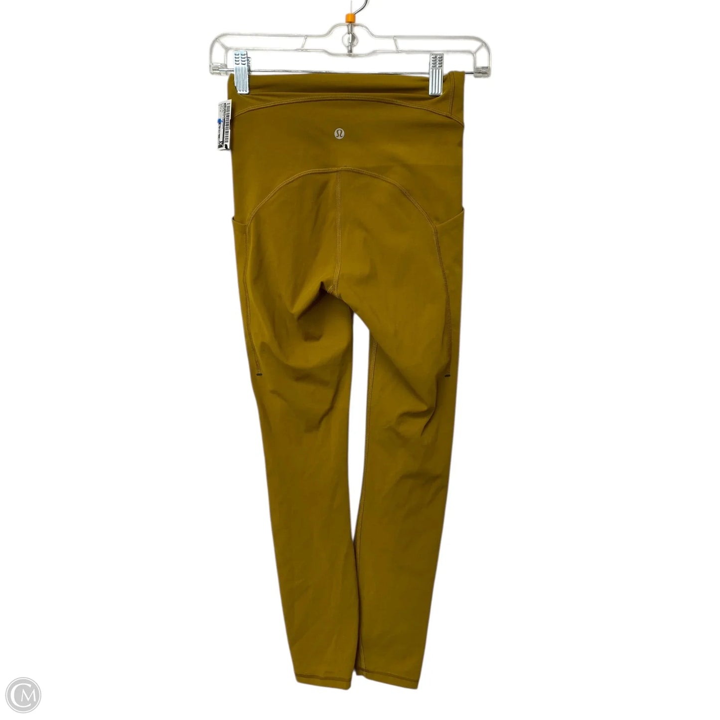 Athletic Leggings By Lululemon In Yellow, Size: 4