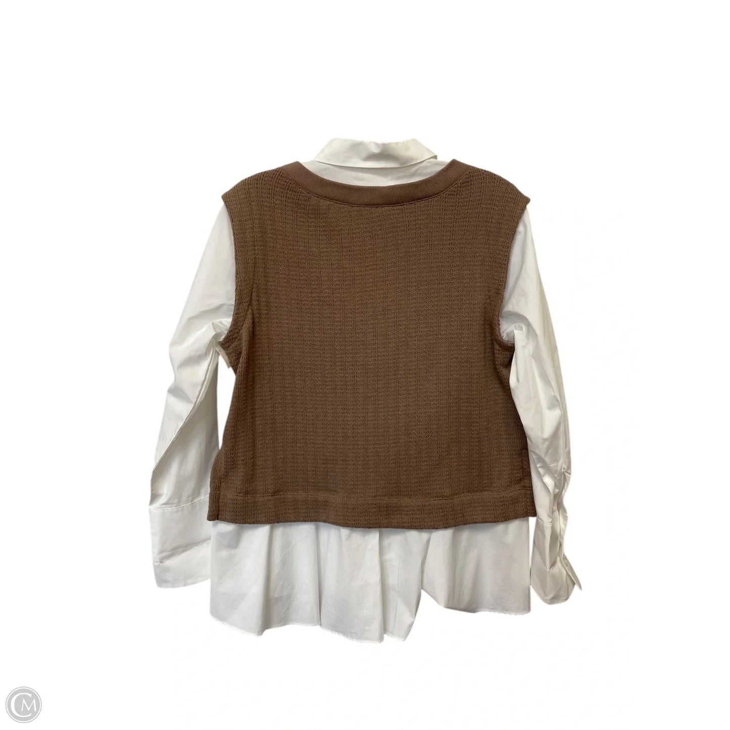 Top Long Sleeve By Anthropologie In White, Size: Xs