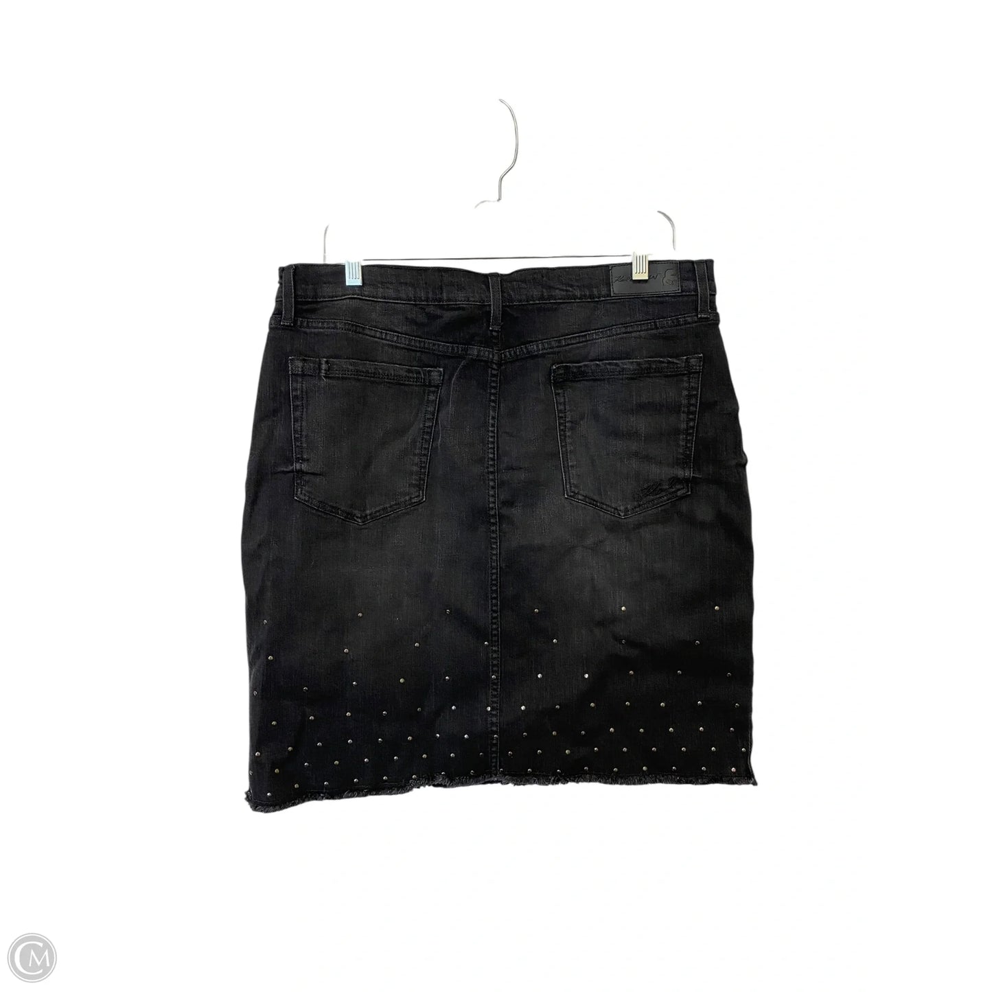 Skirt Designer By Karl Lagerfeld In Black Denim, Size: 12