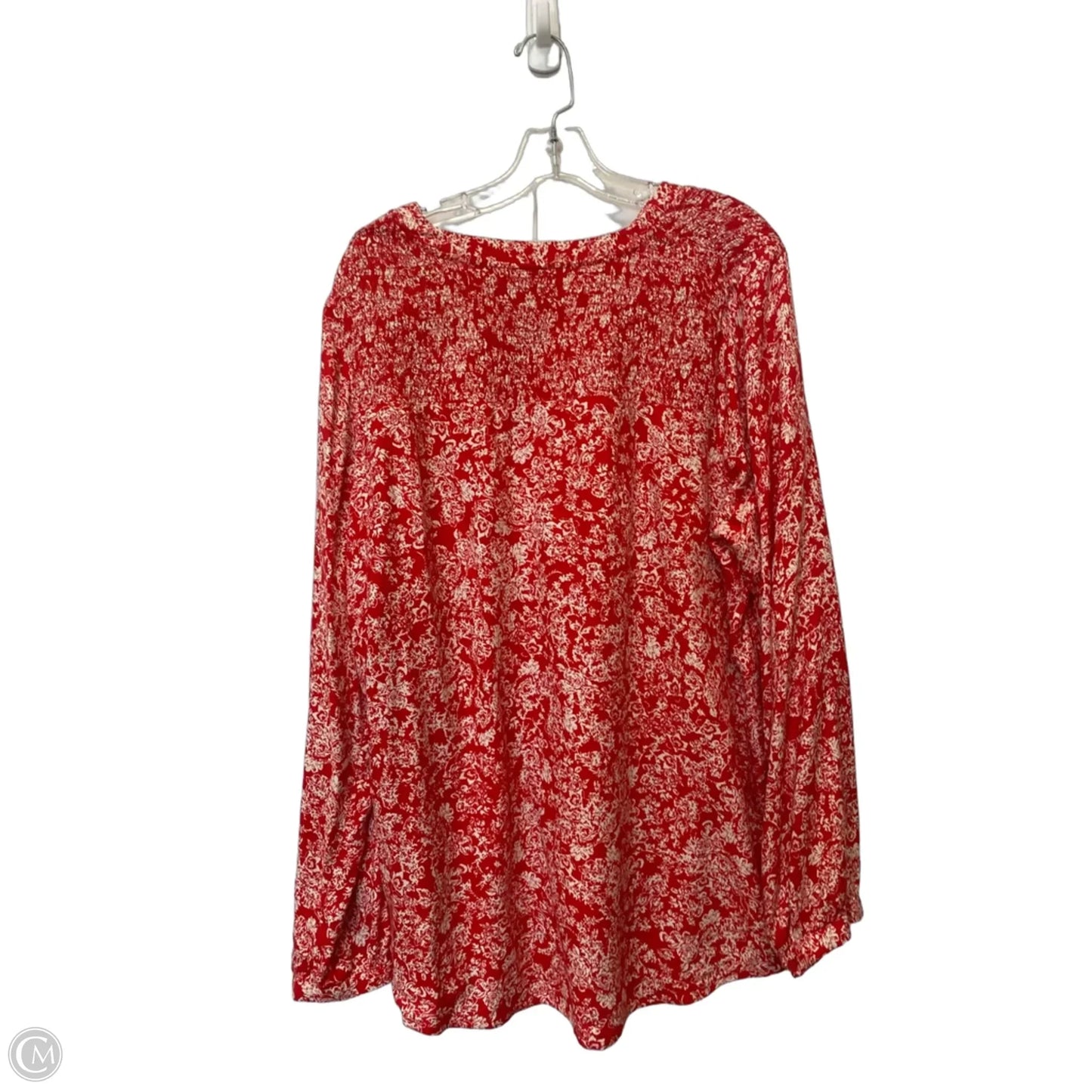 Top Long Sleeve By Hinge In Red, Size: Xxl
