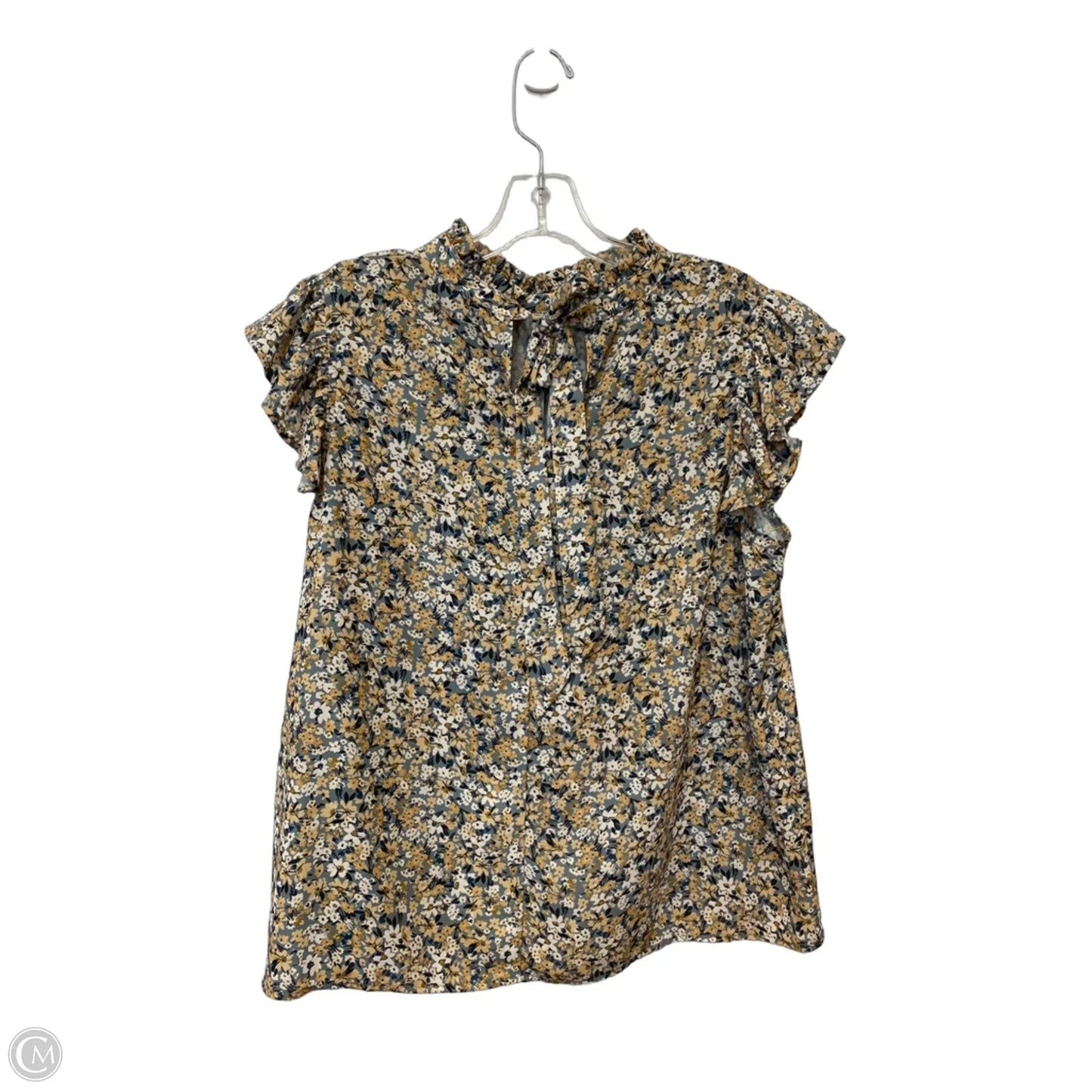 Top Sleeveless By Voy In Floral Print, Size: L