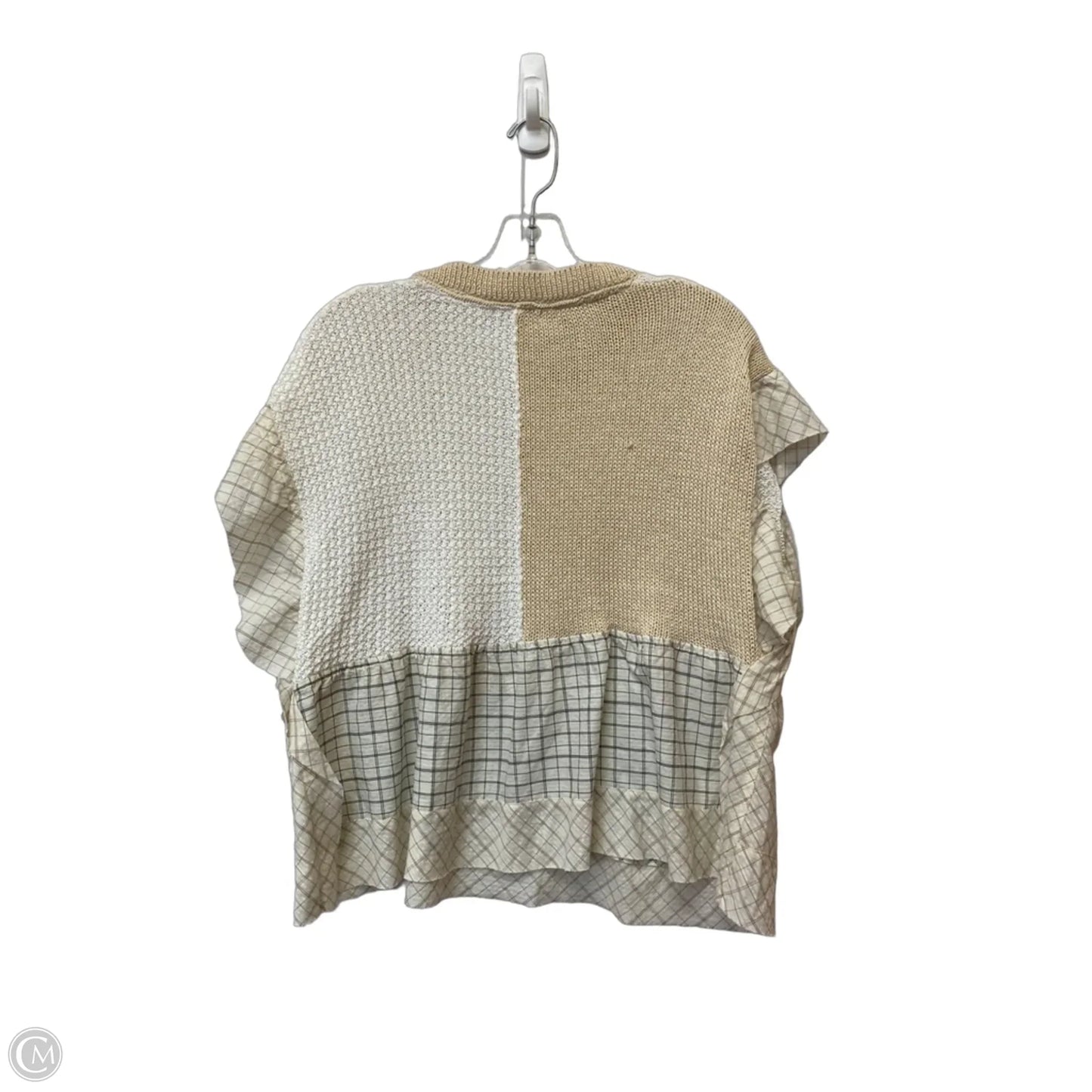 Top Short Sleeve By Versona In Chartreuse, Size: M