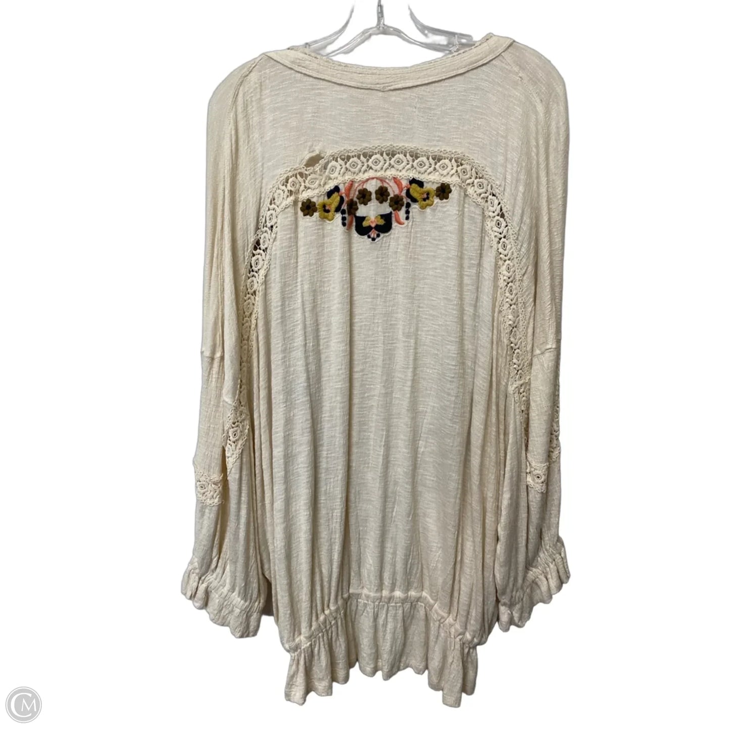 Top Long Sleeve By Free People In Silver, Size: L