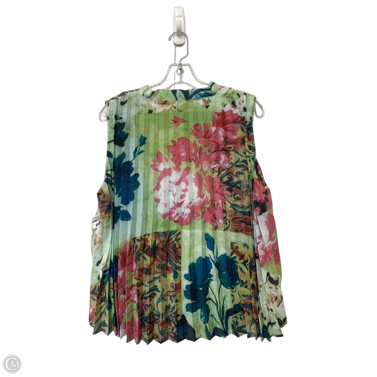 Top Sleeveless By Voy In Green, Size: L