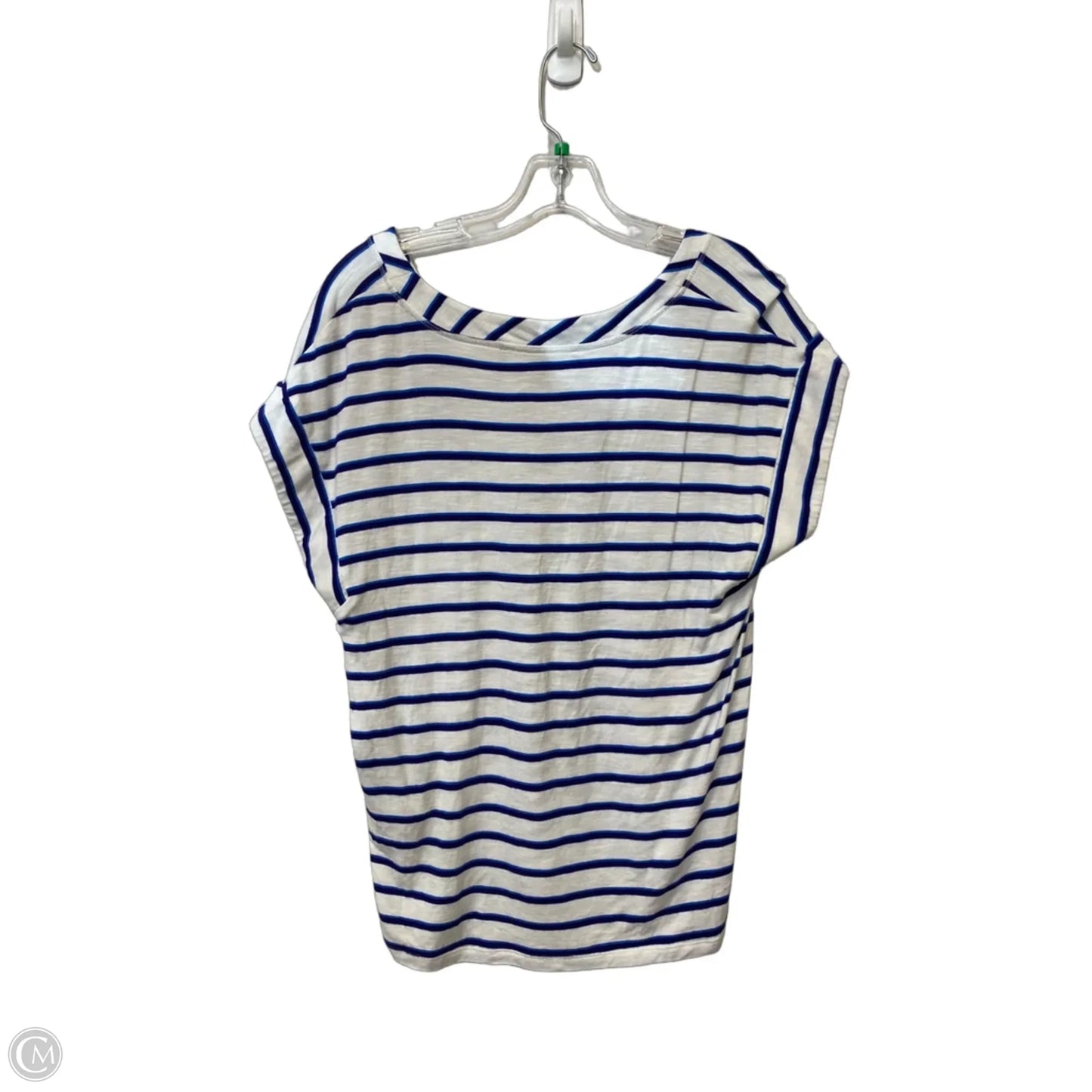 Top Short Sleeve By White House Black Market In Striped Pattern, Size: M