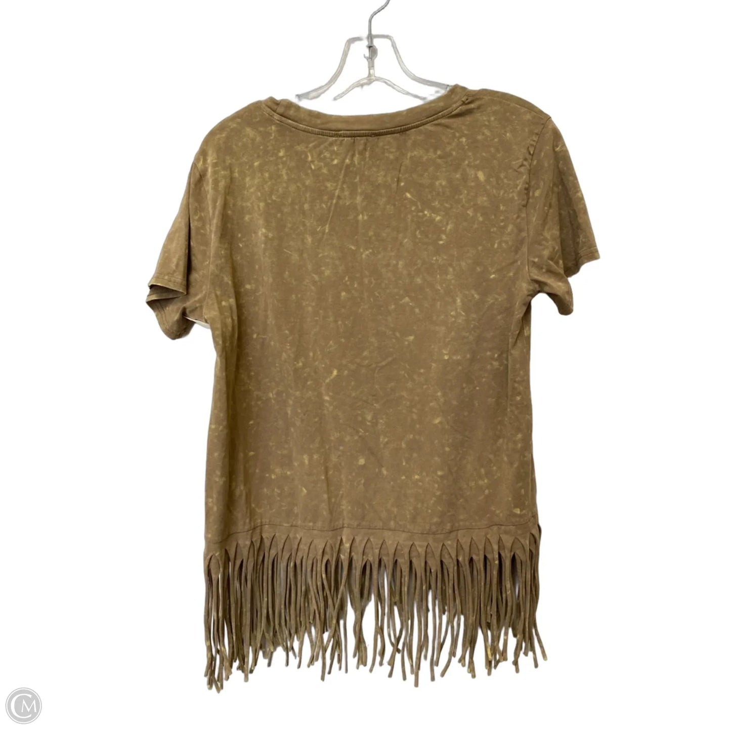 Top Short Sleeve By Bicci In Brown, Size: M