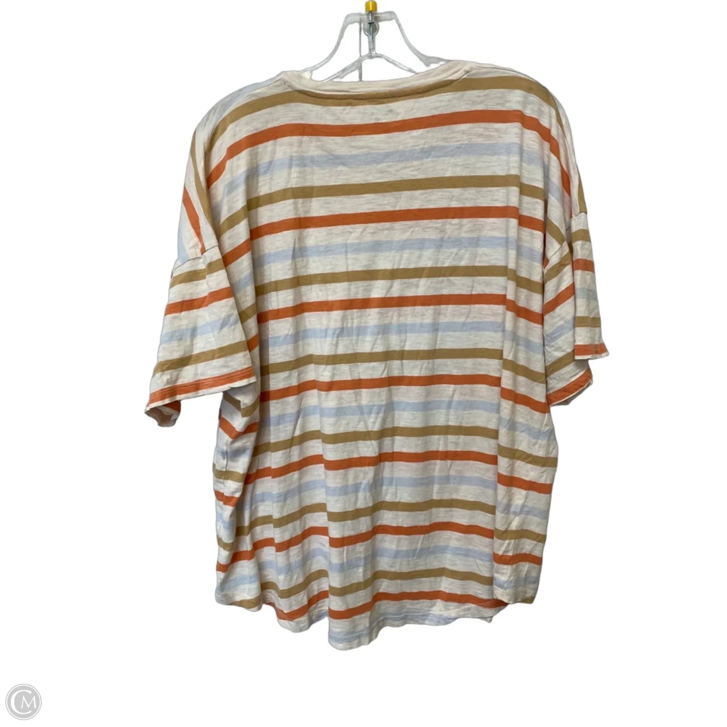 Top Short Sleeve By Madewell In Striped Pattern, Size: 3x
