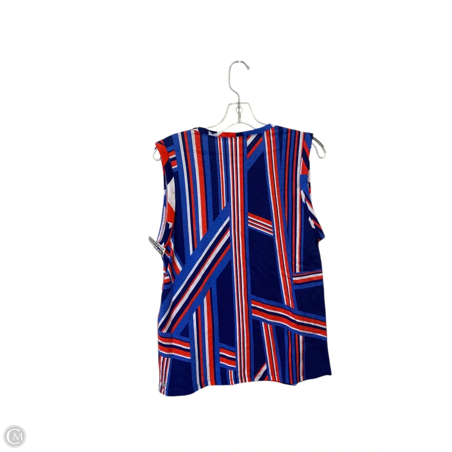 Athletic Tank Top By Fabletics In Blue & Red & White, Size: S