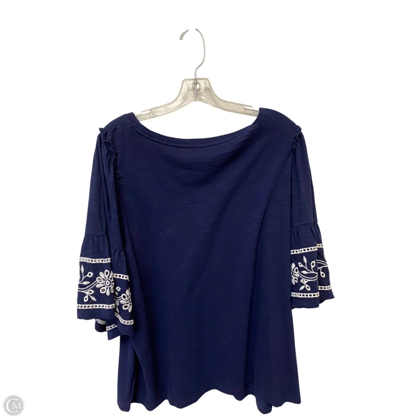 Top Short Sleeve By Crown And Ivy In Blue, Size: 2x