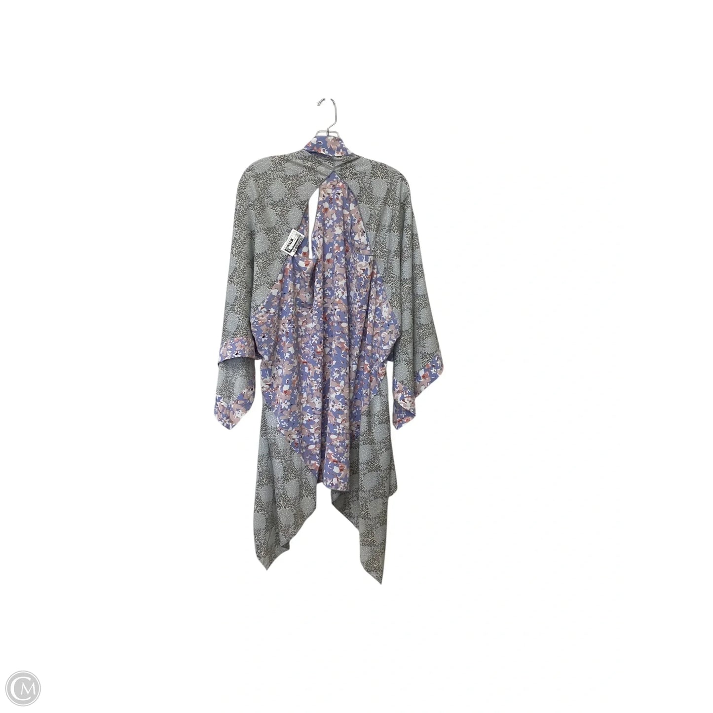 Shawl By Entro In Grey & Purple, Size: L