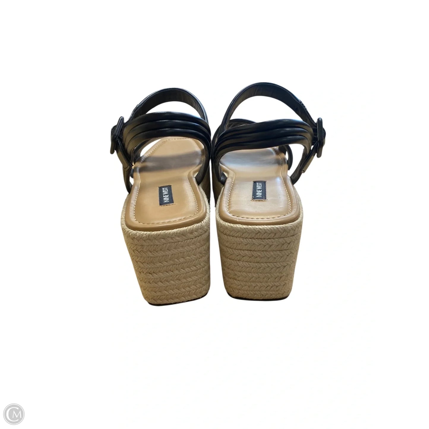 Shoes Heels Wedge By Nine West Apparel In Black, Size: 9.5