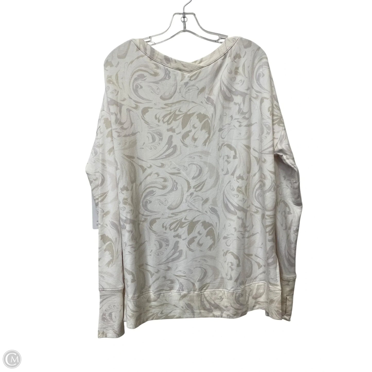 Athletic Top Long Sleeve Crewneck By Athleta In Cream, Size: M
