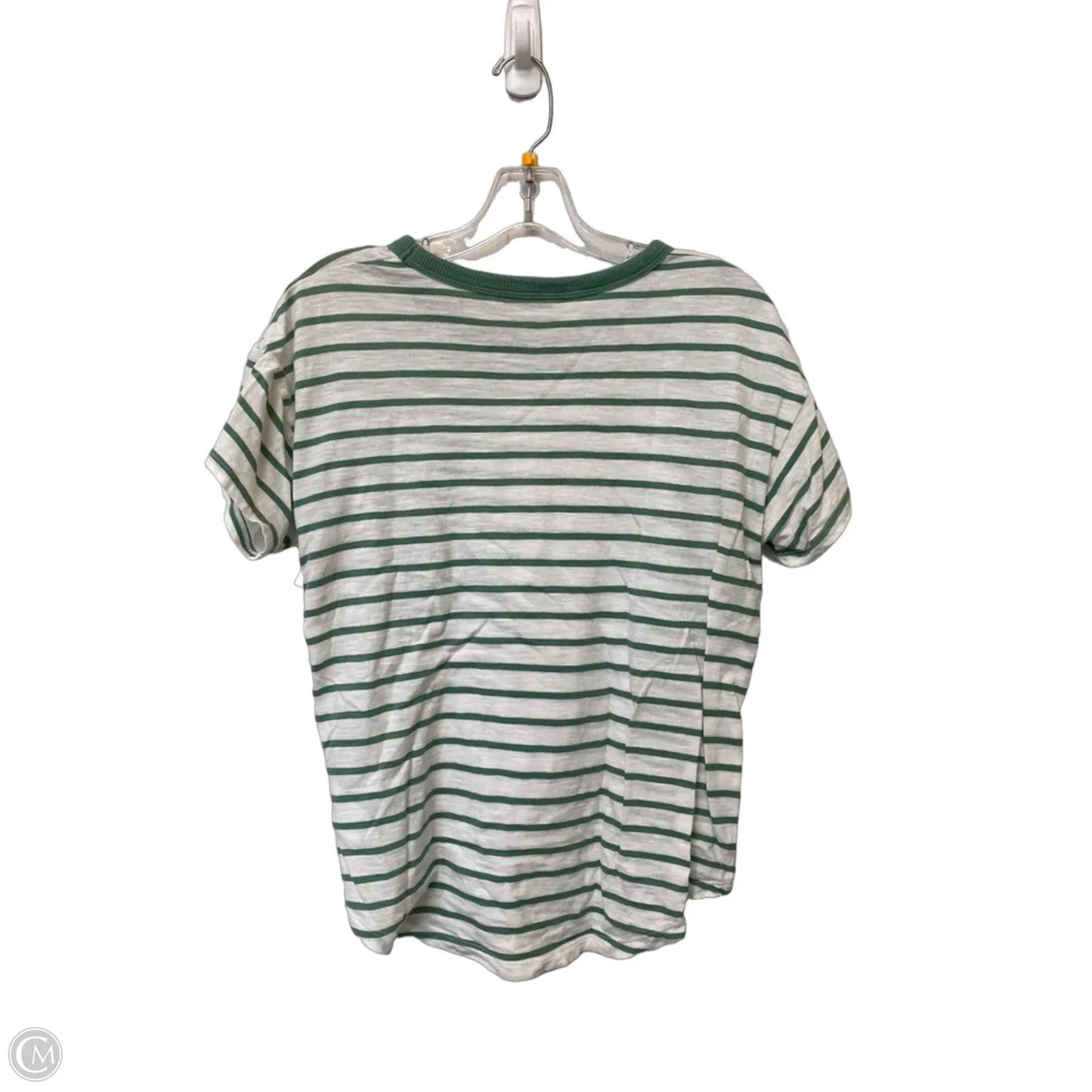 Top Short Sleeve By Madewell In Striped Pattern, Size: M