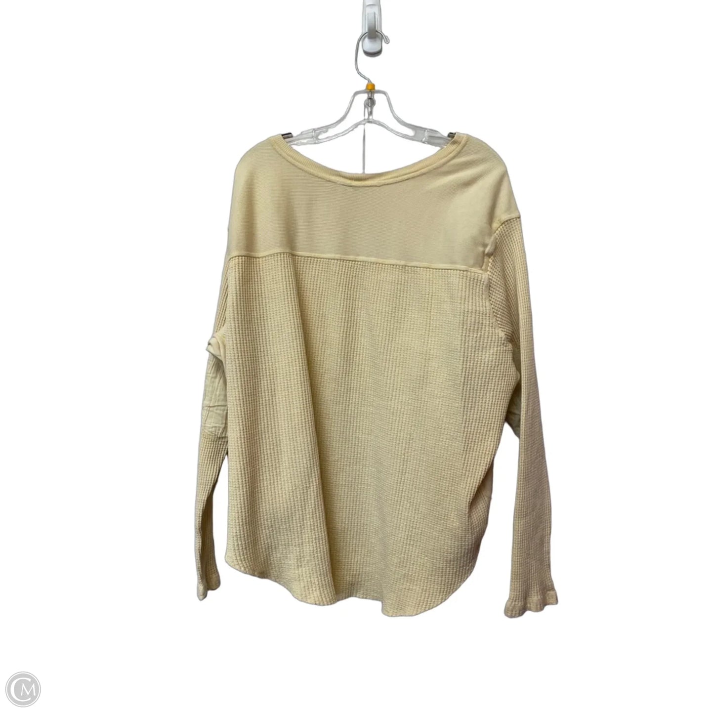 Top Long Sleeve By Free People In Yellow, Size: M