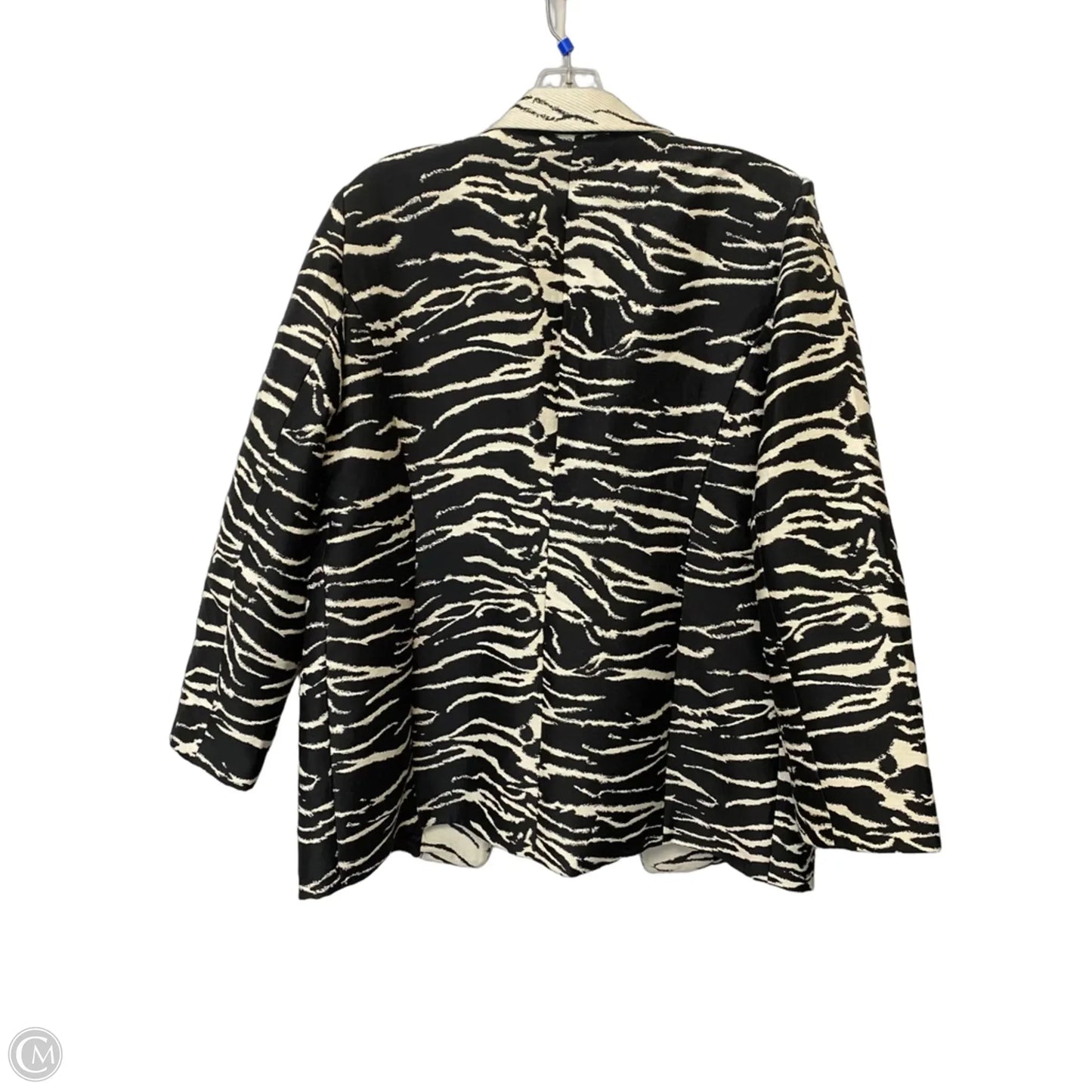 Blazer By Chicos In Black & Cream, Size: 2