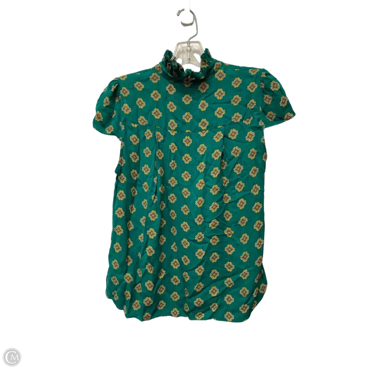 Top Short Sleeve Designer By Alice + Olivia In Green, Size: S