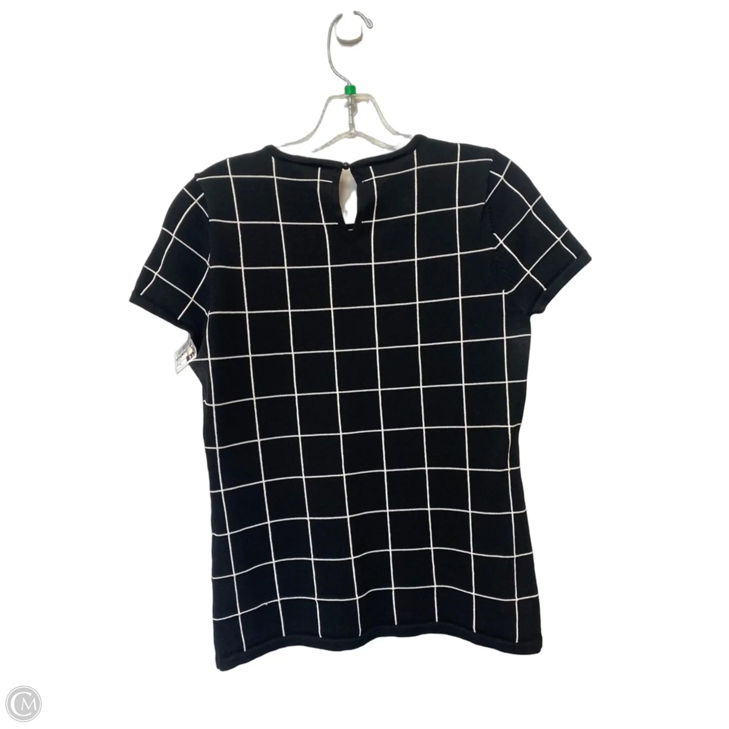 Top Short Sleeve By White House Black Market In Black, Size: S