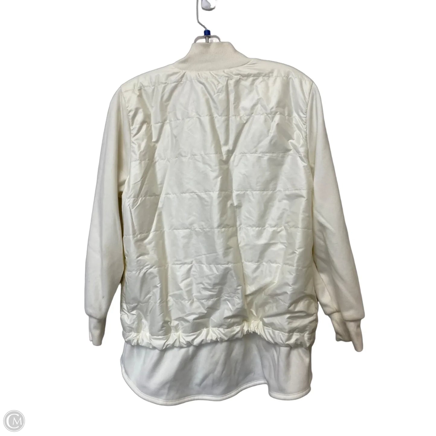 Jacket Puffer & Quilted By Chicos In White, Size: M