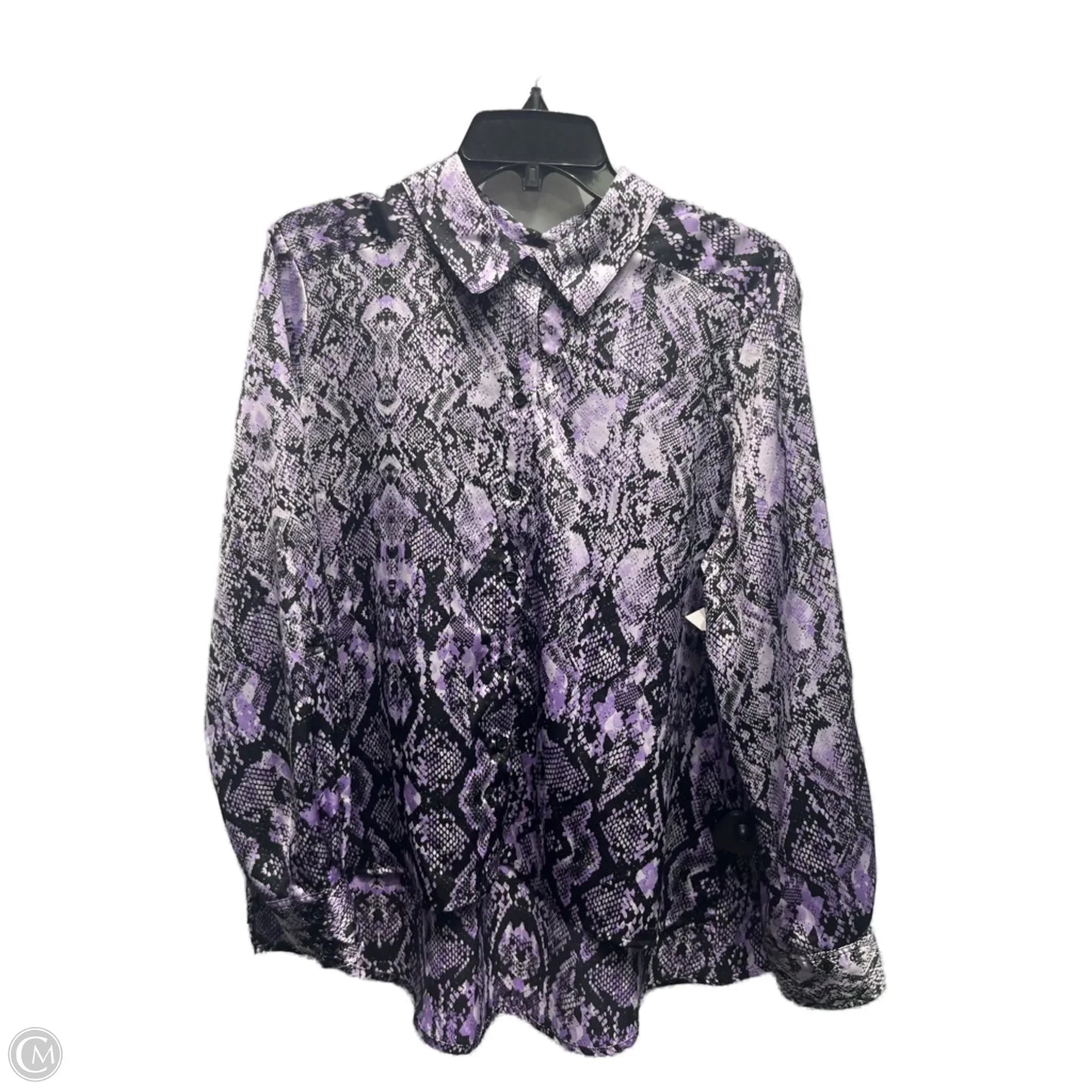 Top Long Sleeve By Inc In Purple, Size: L