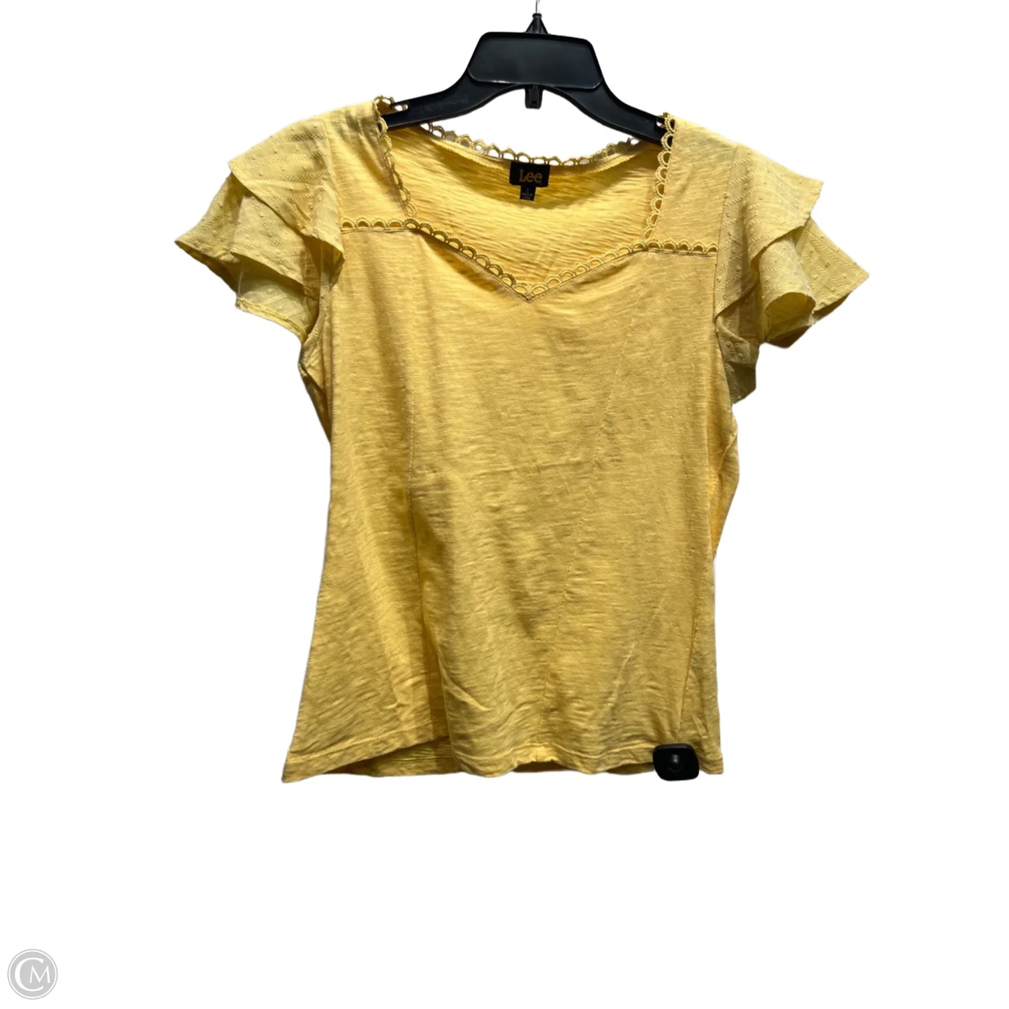 Top Short Sleeve By Lee In Yellow, Size: S