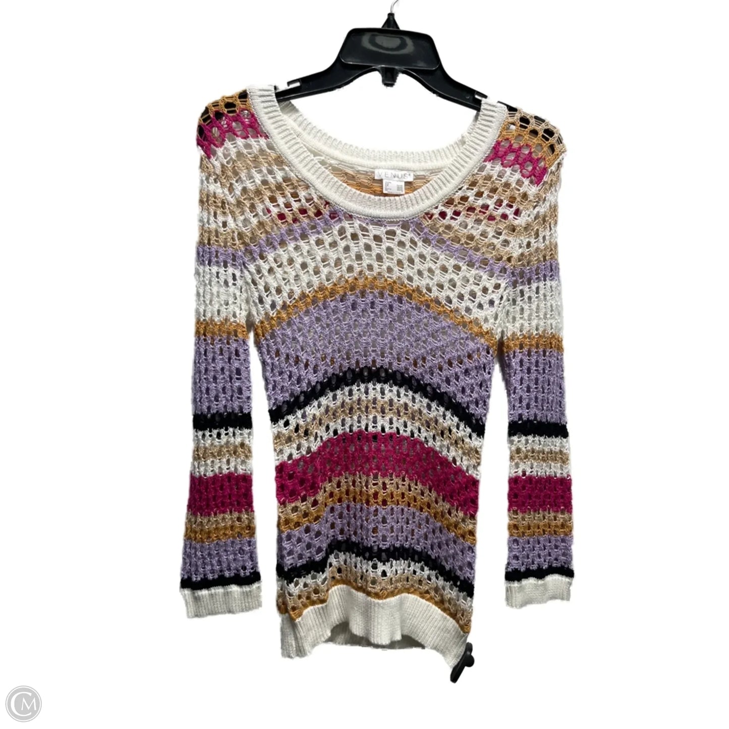 Sweater By Venus In Pink & Purple, Size: S