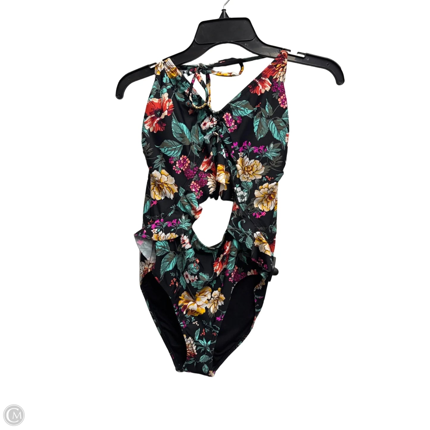 Swimsuit By Xhilaration In Black & Green, Size: M