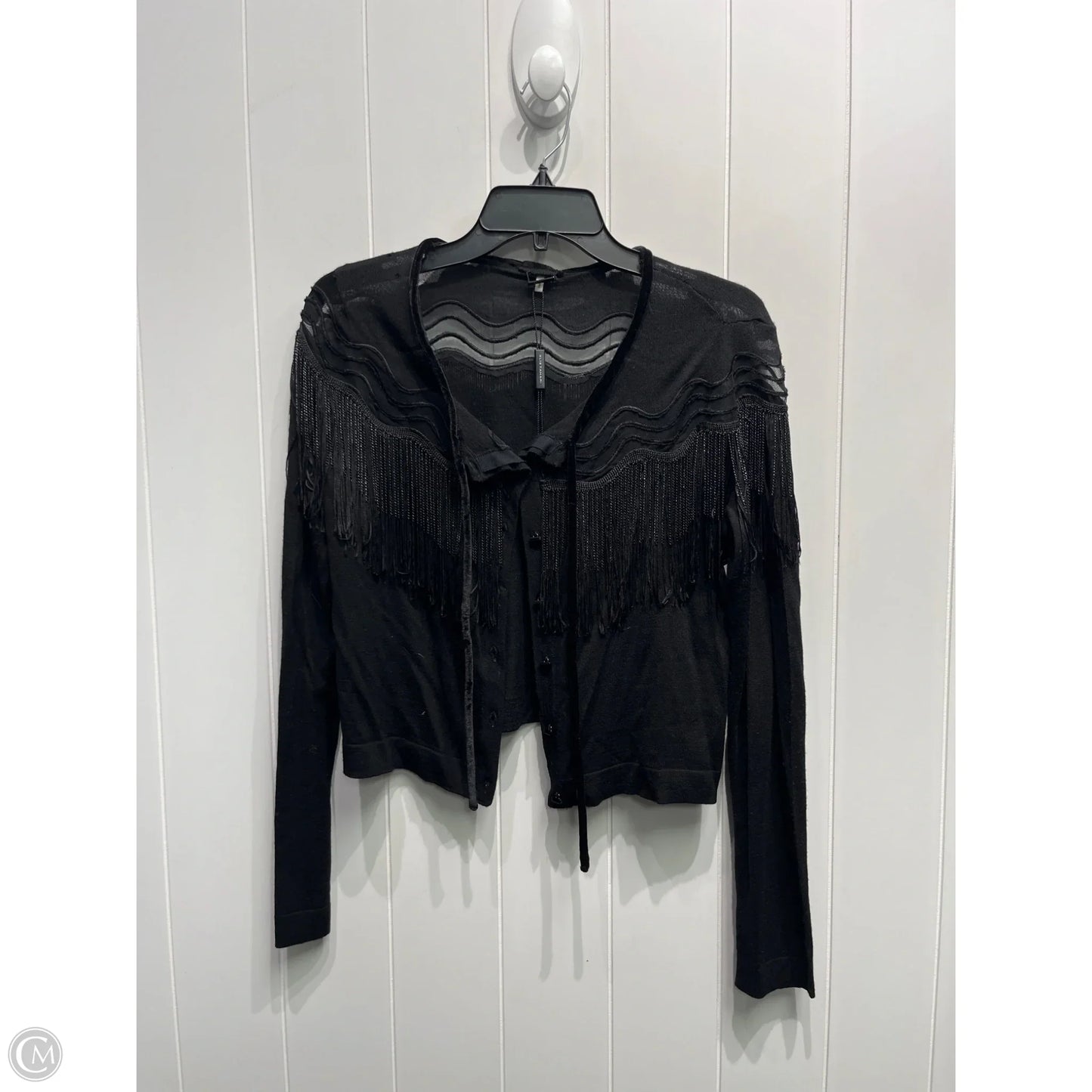 Sweater Cardigan By Tahari By Arthur Levine In Black, Size: M