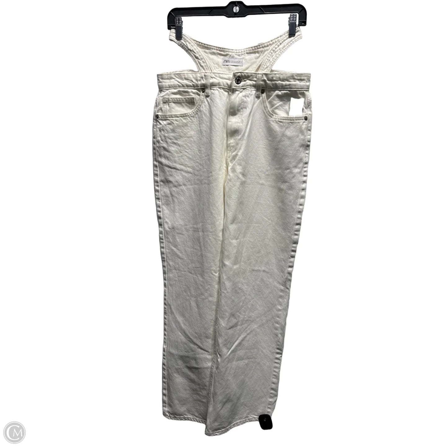 Jeans Flared By Zara In White, Size: 8