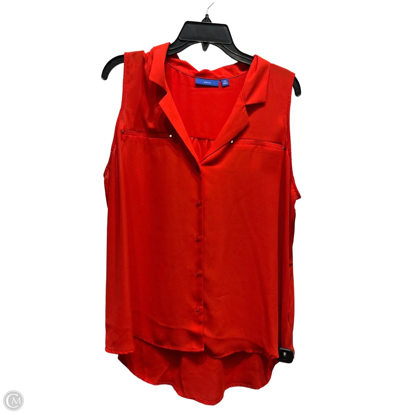 Top Sleeveless By Apt 9 In Red, Size: Xxl