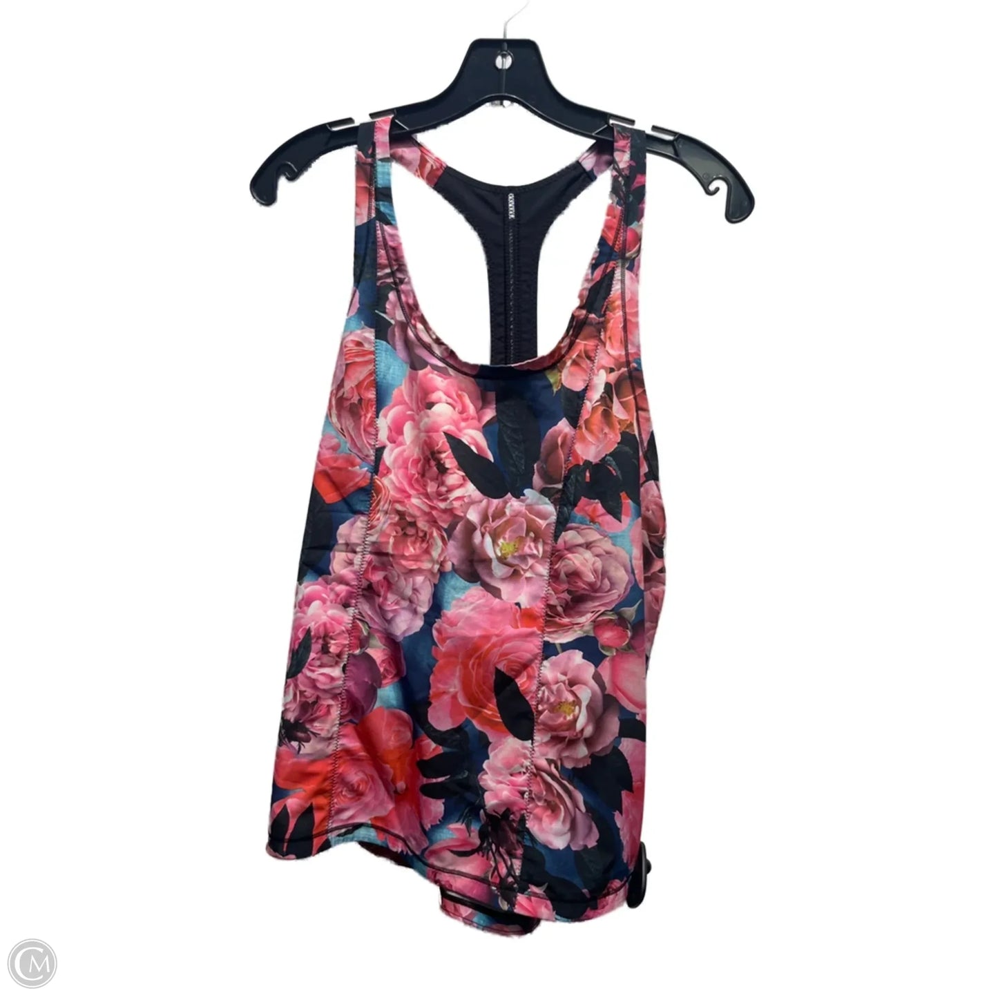 Athletic Tank Top By Lululemon In Black & Pink, Size: M