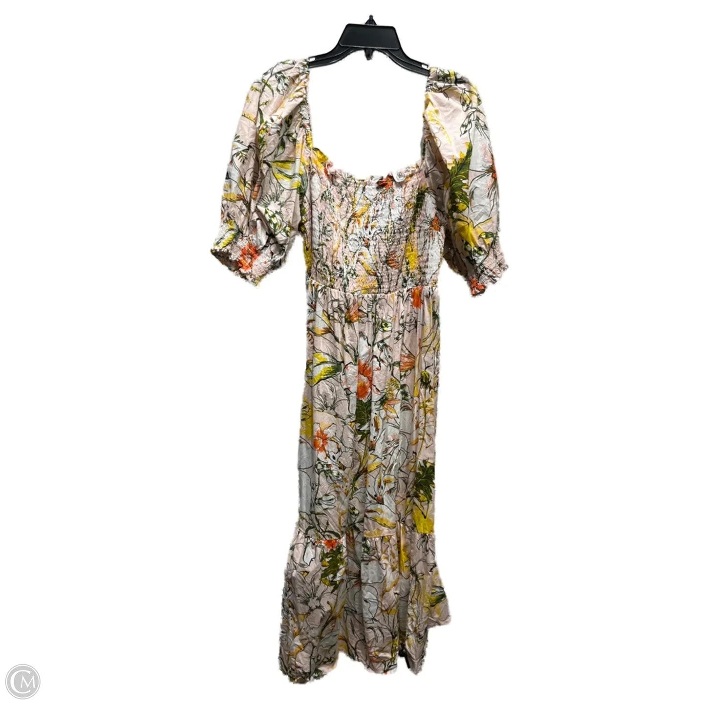 Dress Casual Maxi By Inc In Pink & Yellow, Size: Xl