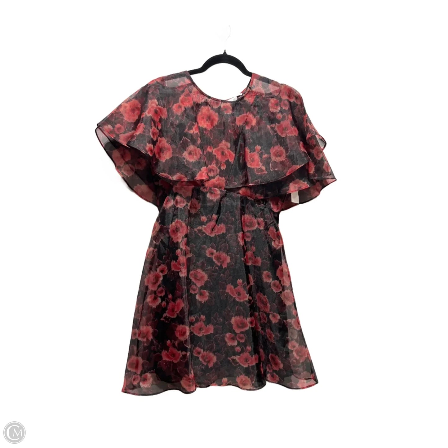 Dress Party Short By Topshop In Black & Red, Size: 8