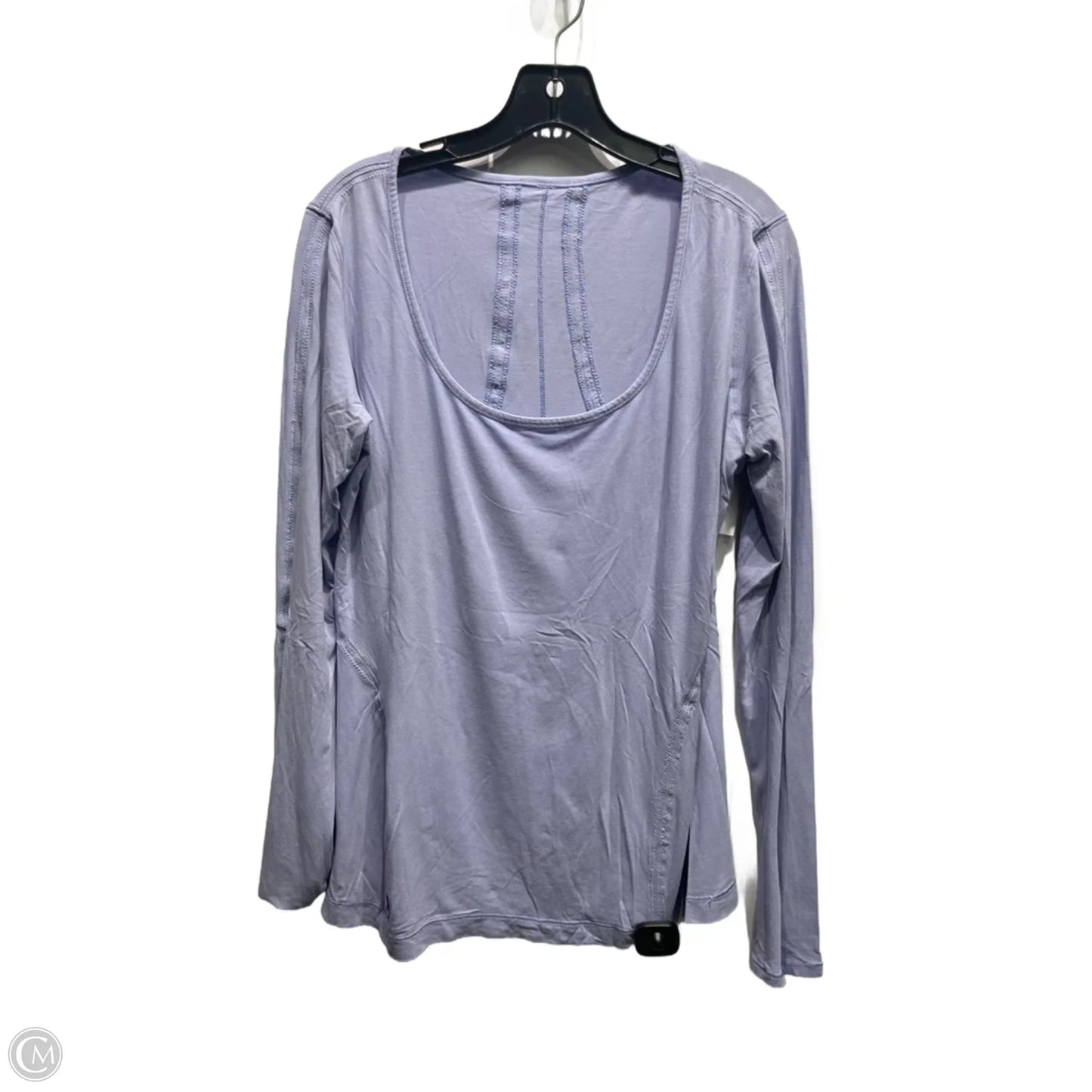 Athletic Top Long Sleeve Collar By Lululemon In Blue, Size: S