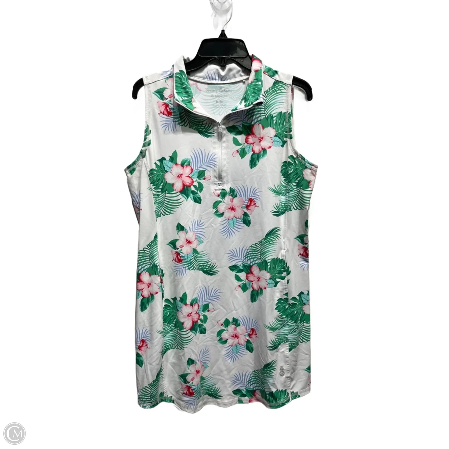 Dress Casual Short By Tommy Bahama In Green & White, Size: M