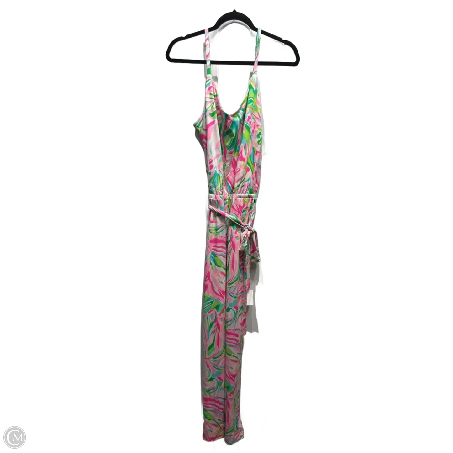Jumpsuit Designer By Lilly Pulitzer In Green & Pink, Size: L