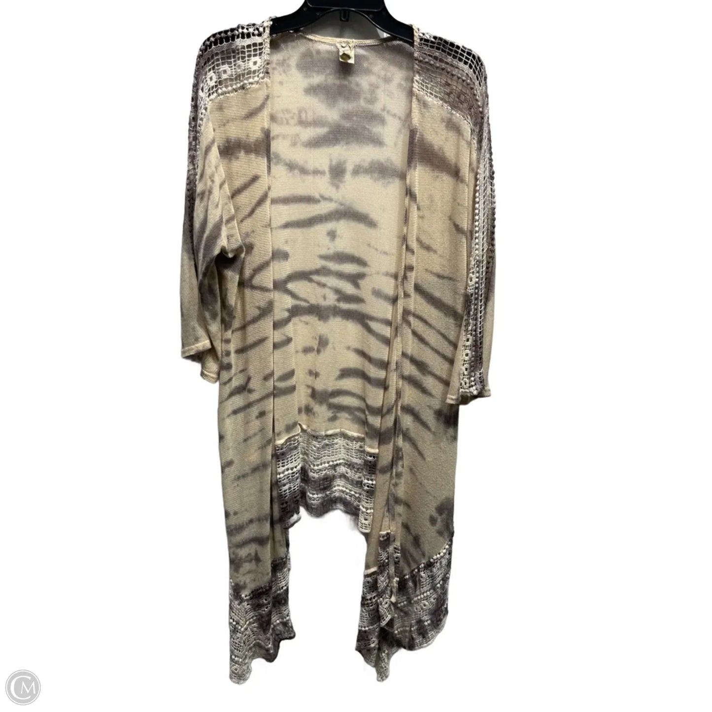 Sweater Cardigan By Bke In Cream & Tan, Size: Xl