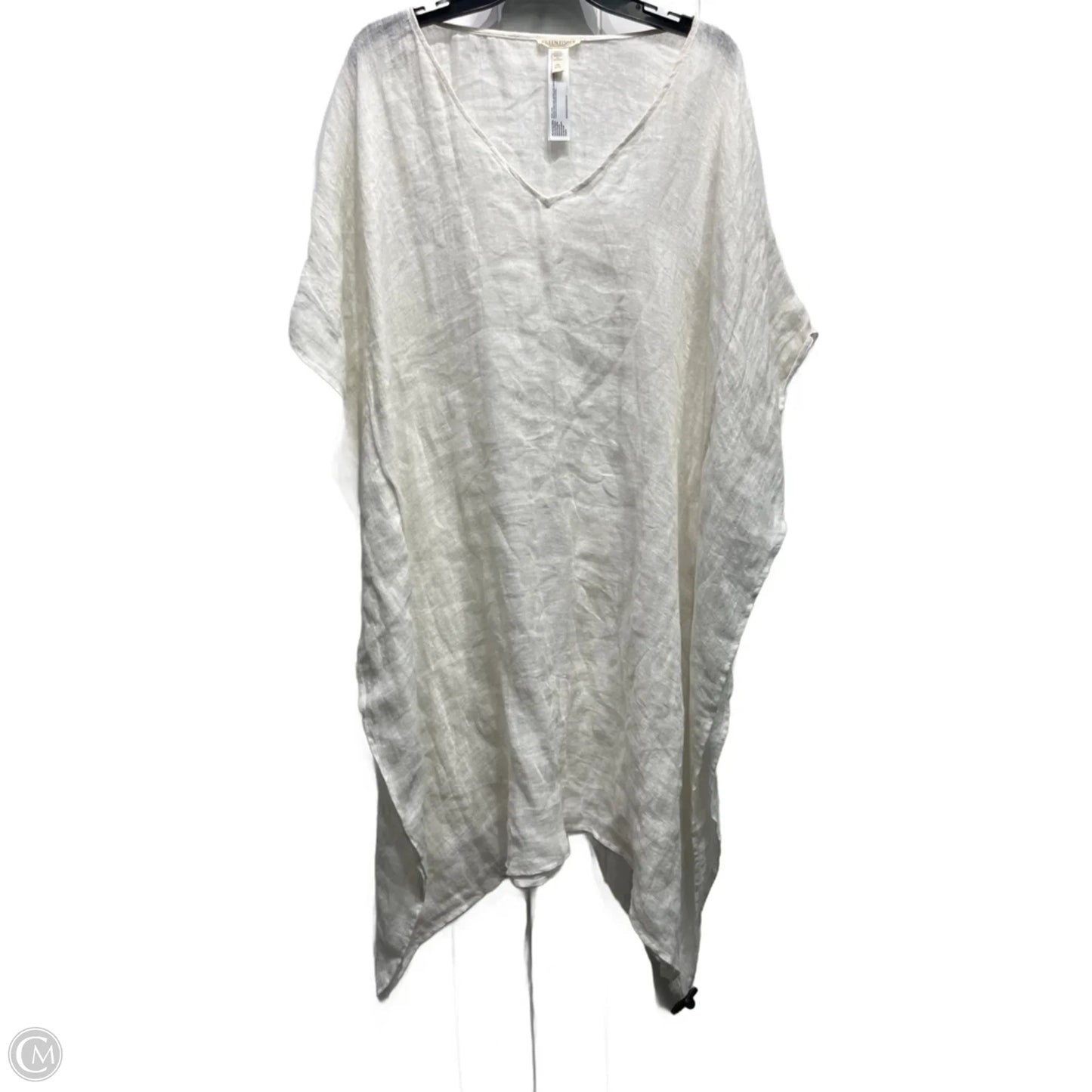 Tunic Short Sleeve By Eileen Fisher In Ivory, Size: L