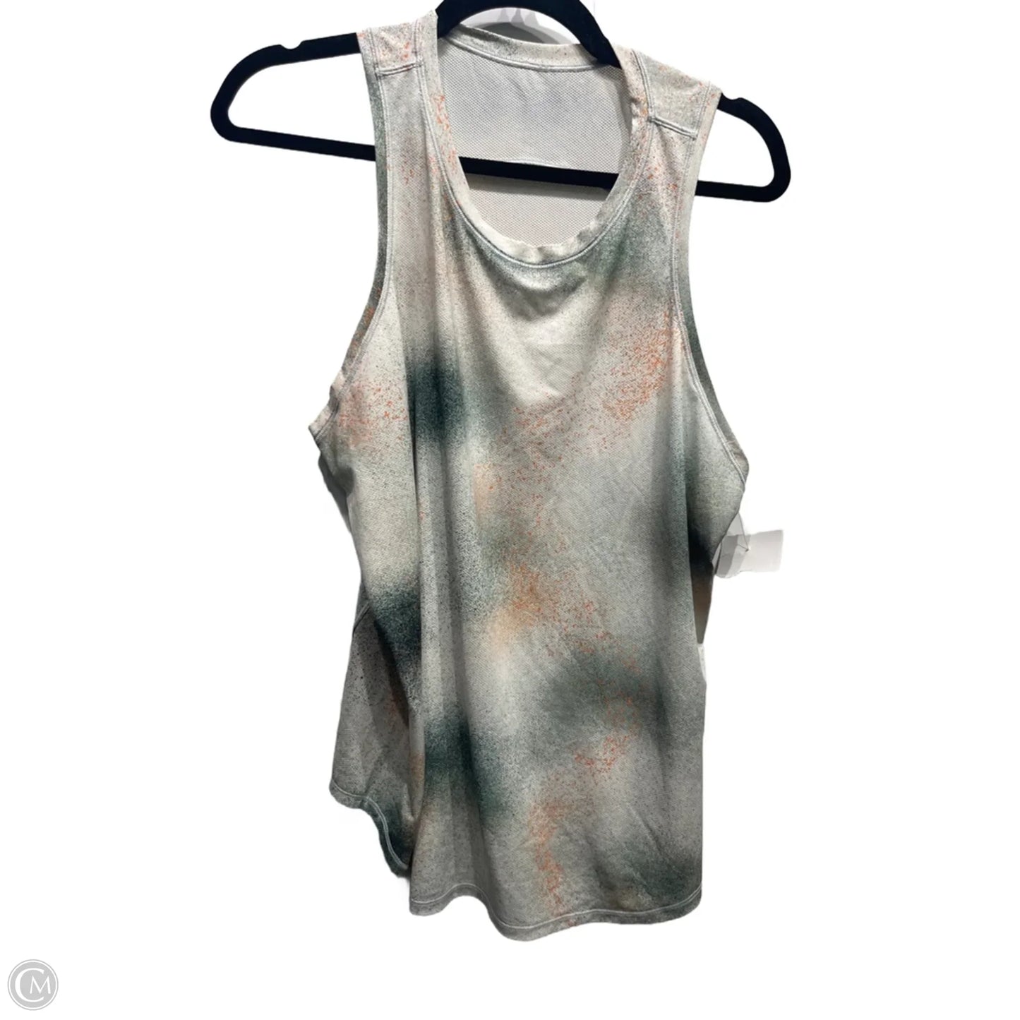 Athletic Tank Top By Lululemon In Green & Orange, Size: M