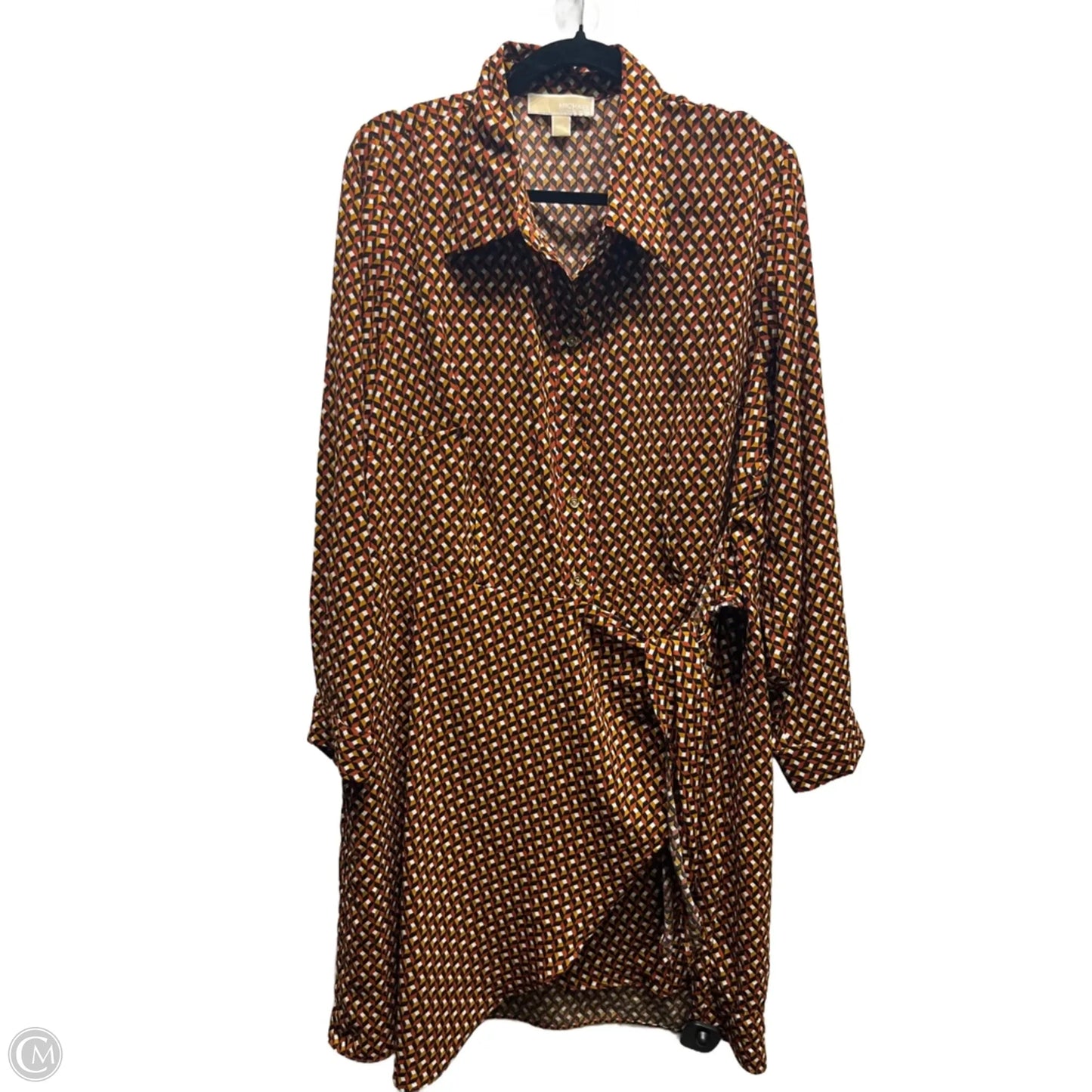 Dress Work By Michael By Michael Kors In Black & Yellow, Size: 1x