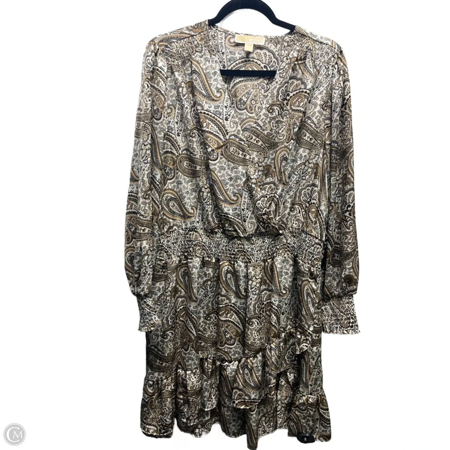 Dress Work By Michael By Michael Kors In Tan & White, Size: 1x