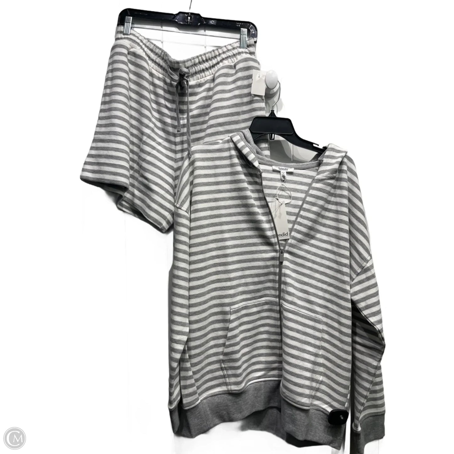 Shorts Set By Splendid In Grey & White, Size: Xl