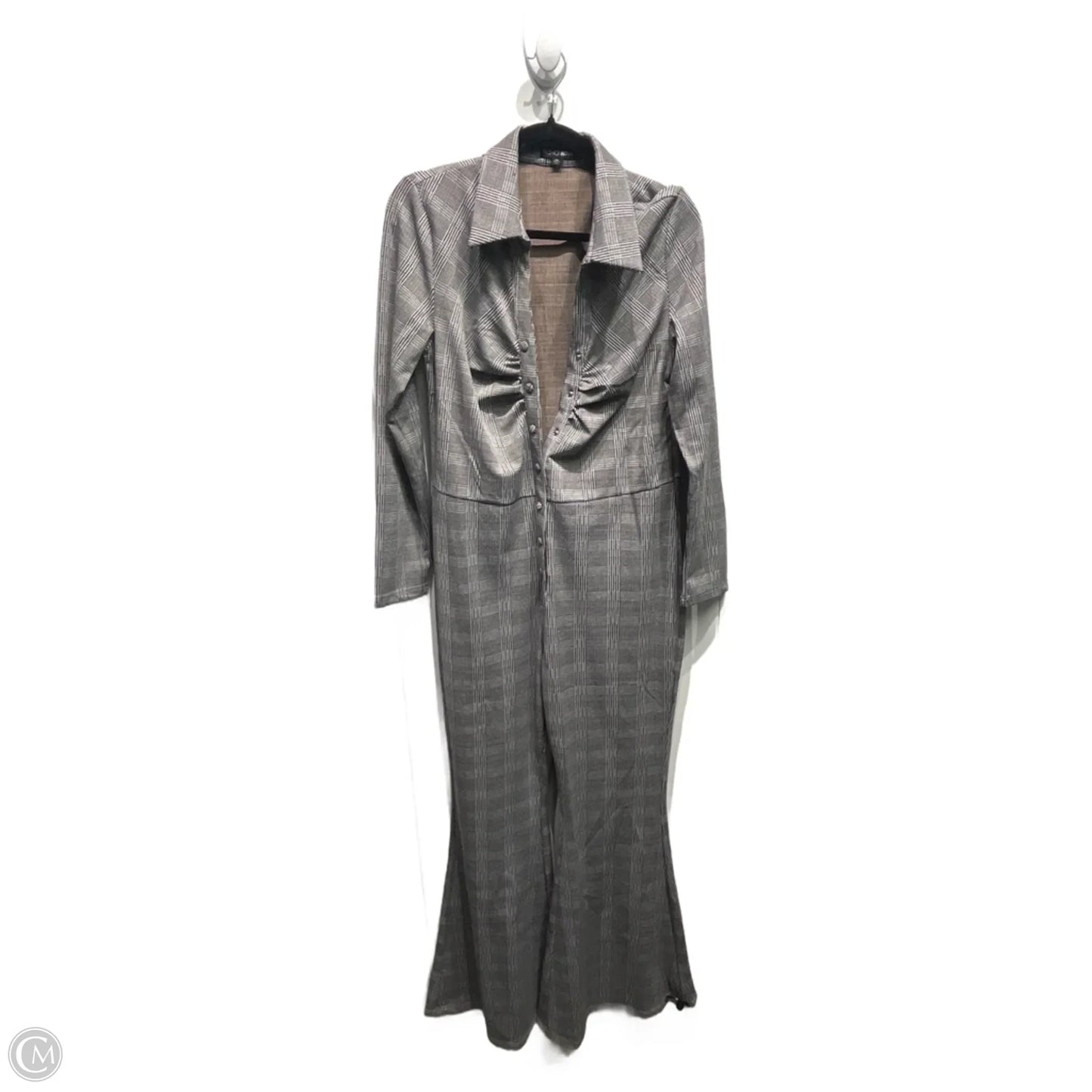 Jumpsuit By Fashion Nova In Plaid Pattern, Size: 1x