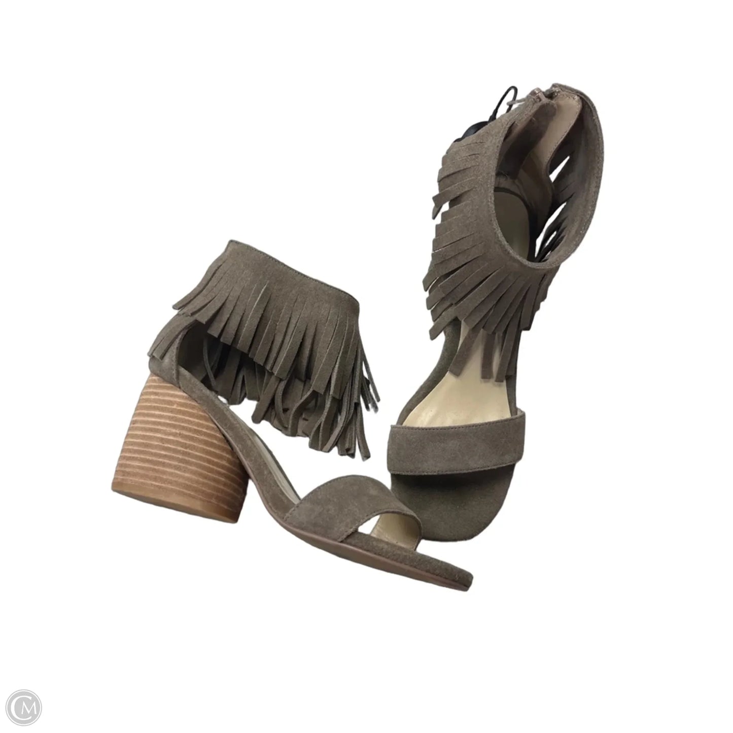 Sandals Heels Block By matico In Tan, Size: 8