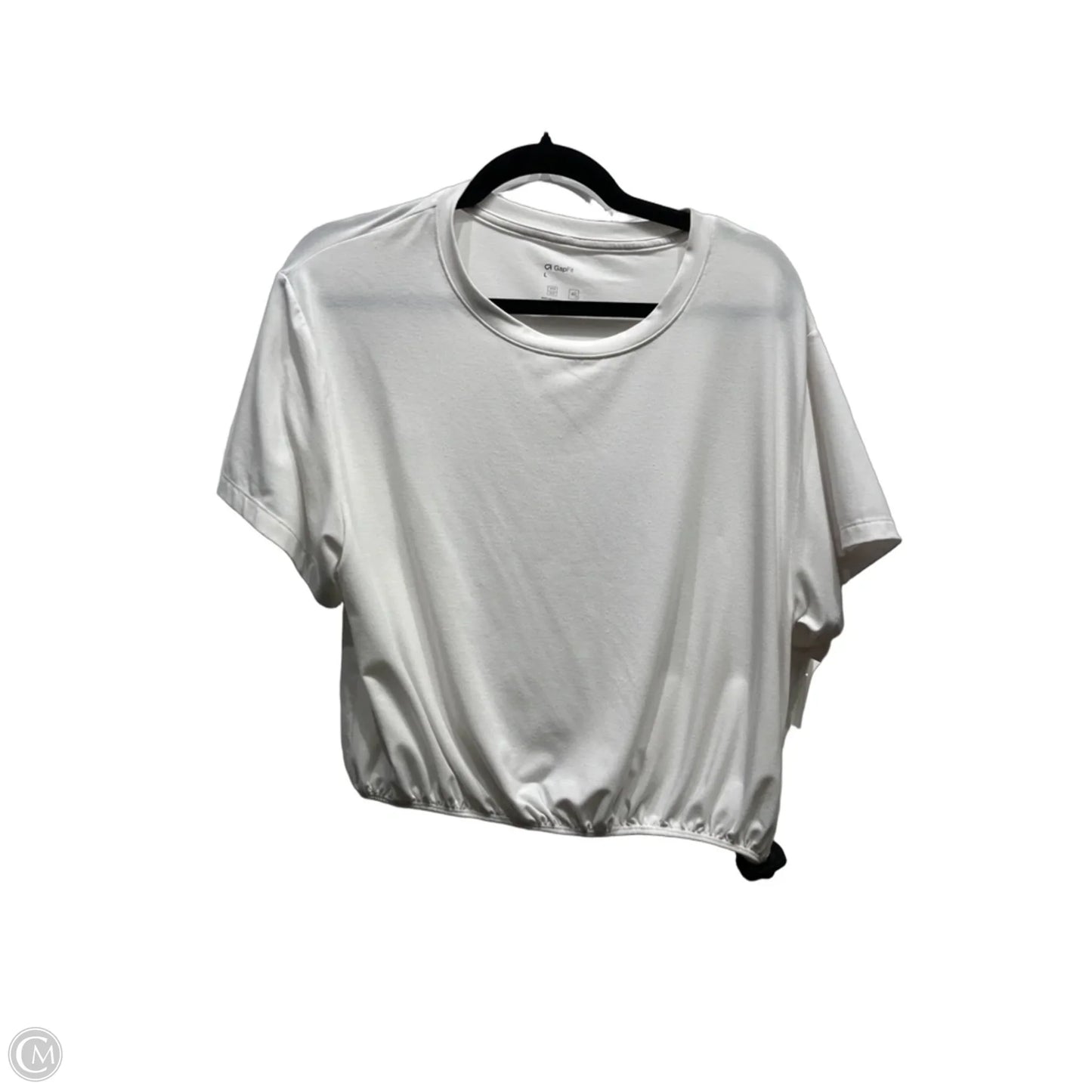 Top Short Sleeve By Gap In White, Size: L